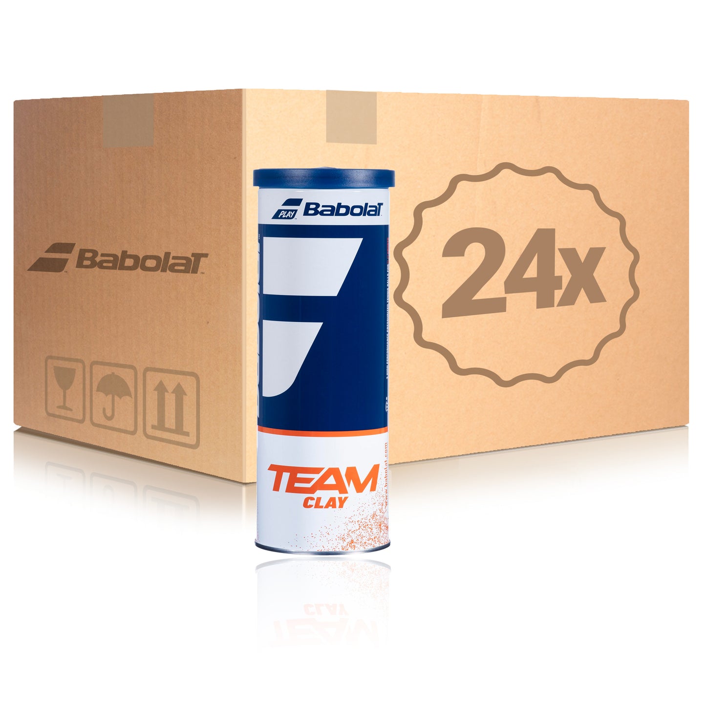 Babolat 24x 3 Ball Tube Team Clay X 3 in a box Babolat 24x 3 Ball Tube Team Clay X 3 in a box