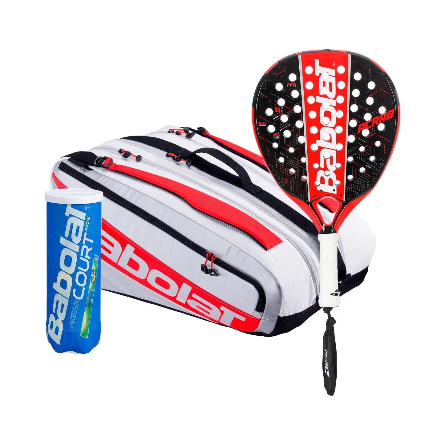 Babolat 3 Pack ACRAB plus racket bag, plus ball can Babolat 3 Pack ACRAB plus racket bag, plus ball can