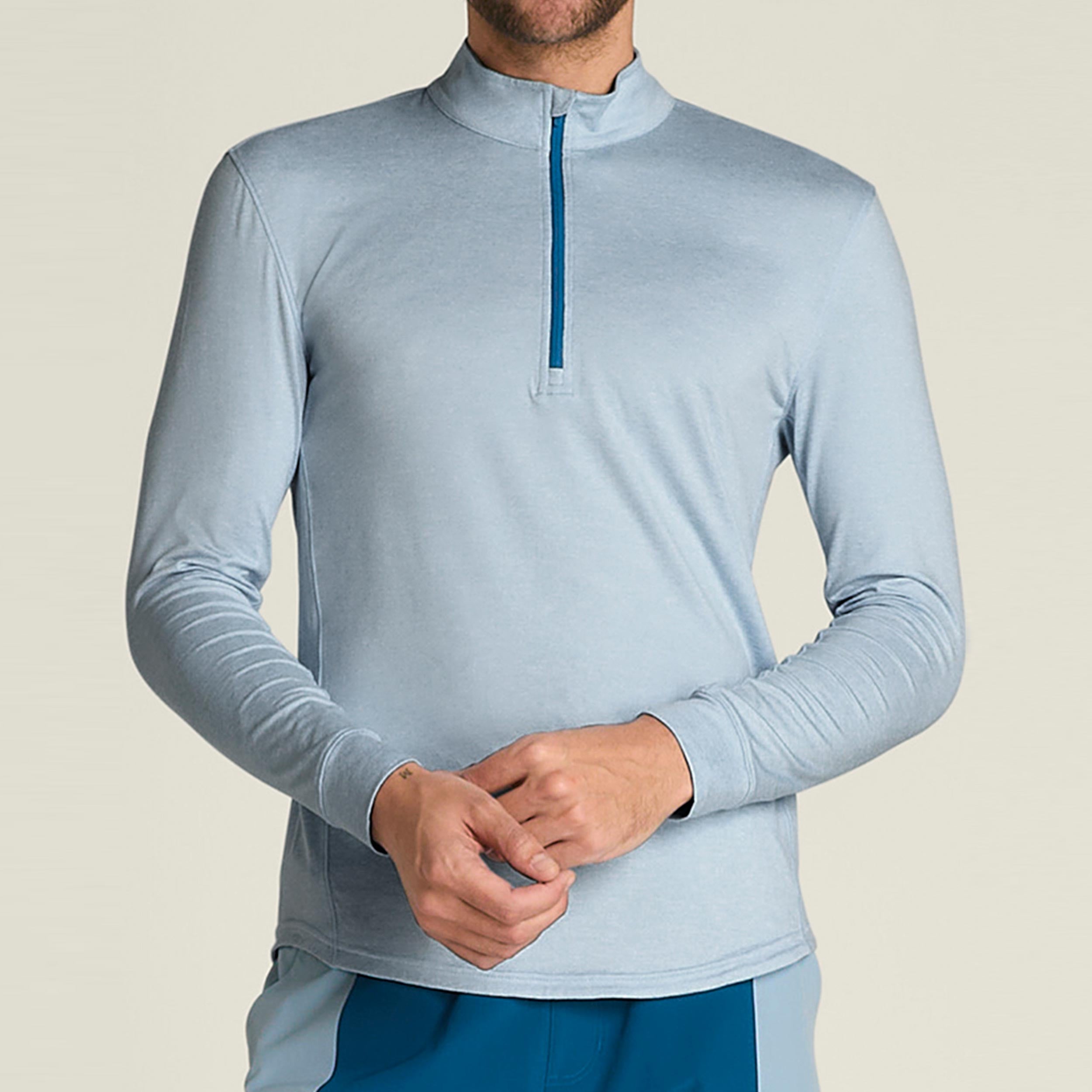 Everyday Performance Half-Zip Long sleeve Men-blue grey | Tennis-Point