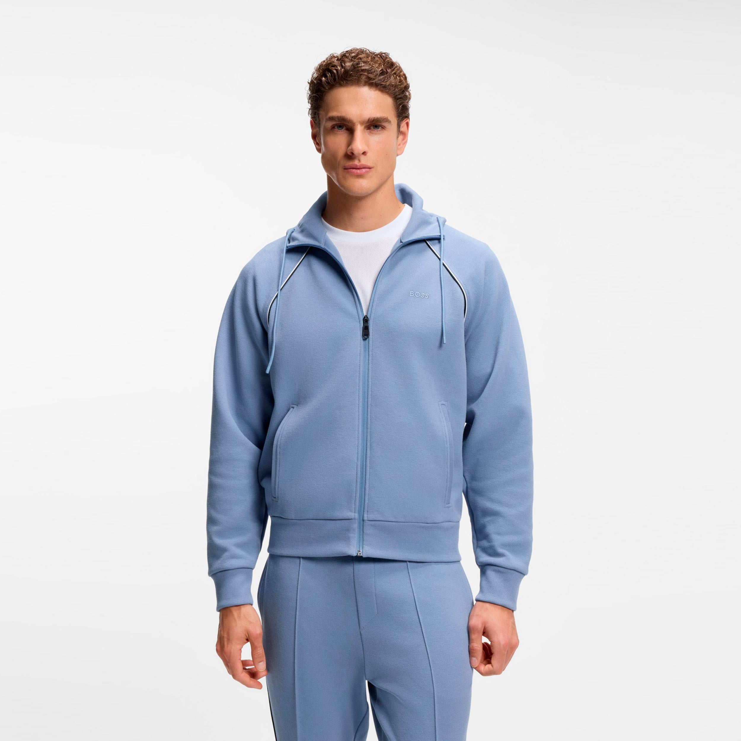 Saggy Zip Hoodie Men - blue grey | Tennis-Point