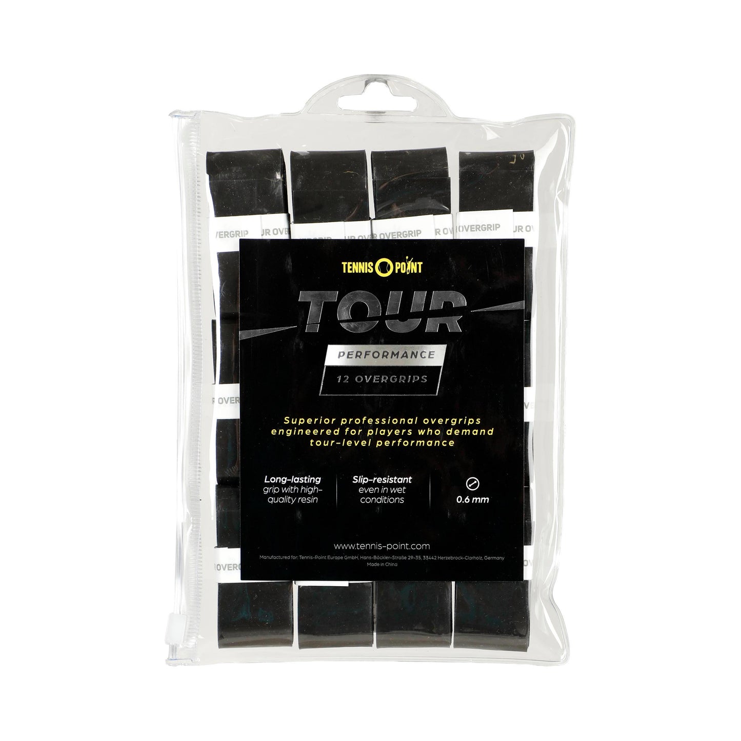 Tennis-Point Tour Performance 12 Pack - black Tennis-Point Tour Performance 12 Pack - black