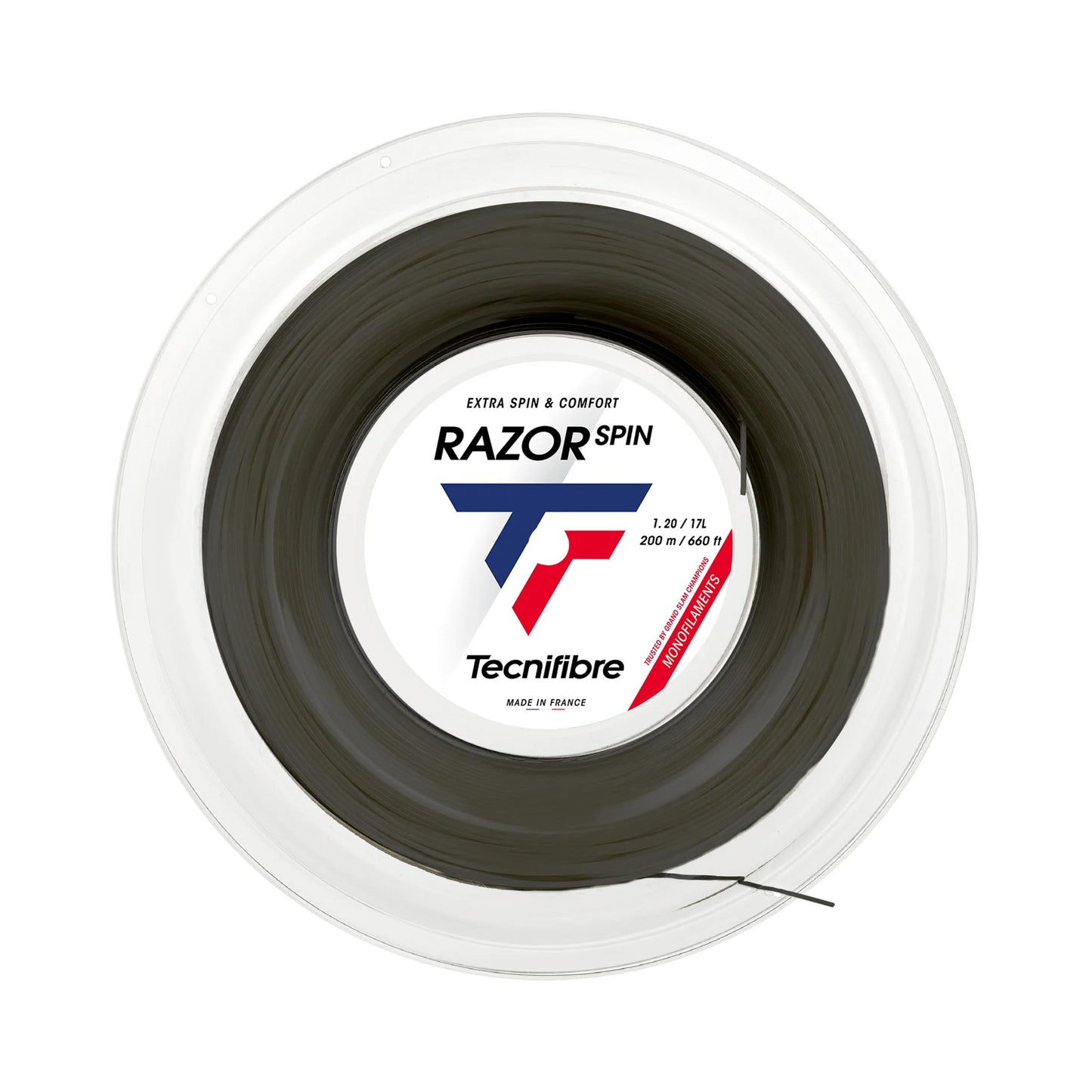 Tecnifibre Razor Spin String reel 200m - black Tecnifibre Razor Spin String reel 200m - black