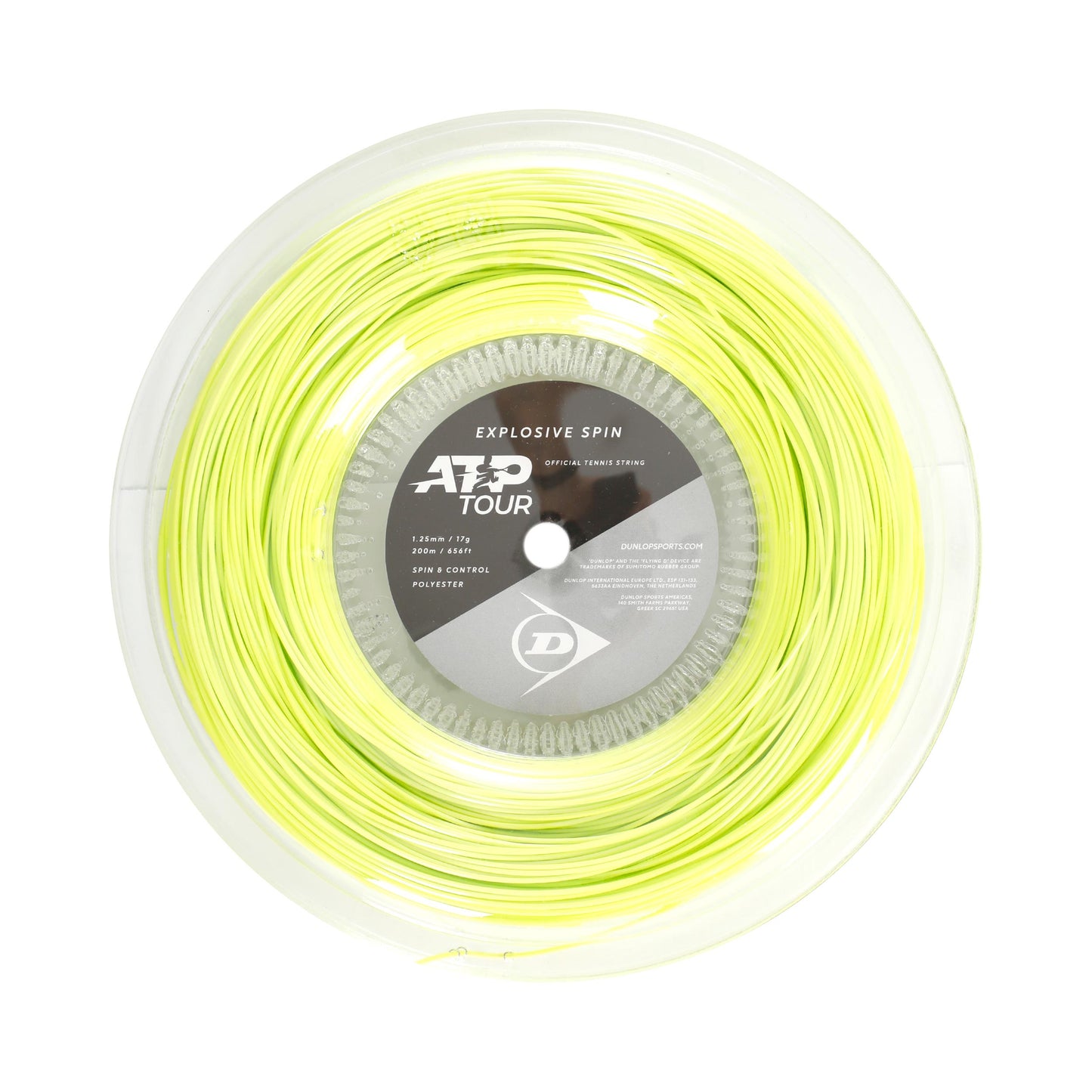 Dunlop Explosive Spin String reel 200m - yellow Dunlop Explosive Spin String reel 200m - yellow
