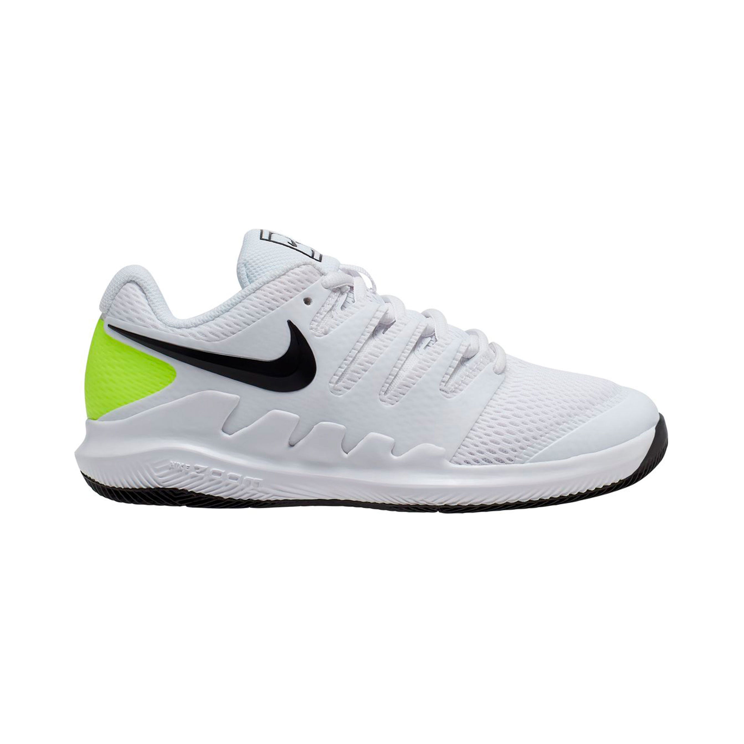 Nike Vapor X All court shoe Kids-white, neon green