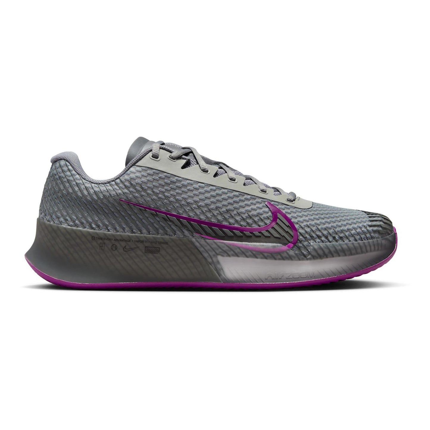 Nike Air Zoom Vapor 11 Clay Court Shoe Men-Grey,Berry