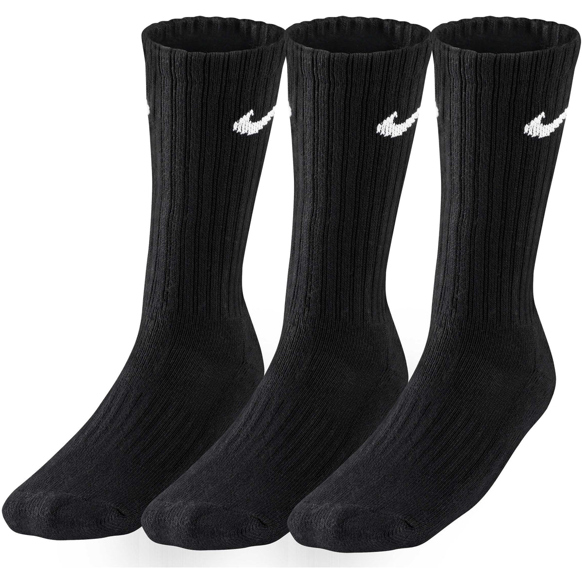 Nike Value Cotton Crew Tennis socks 3 Pack Unisex - black, white