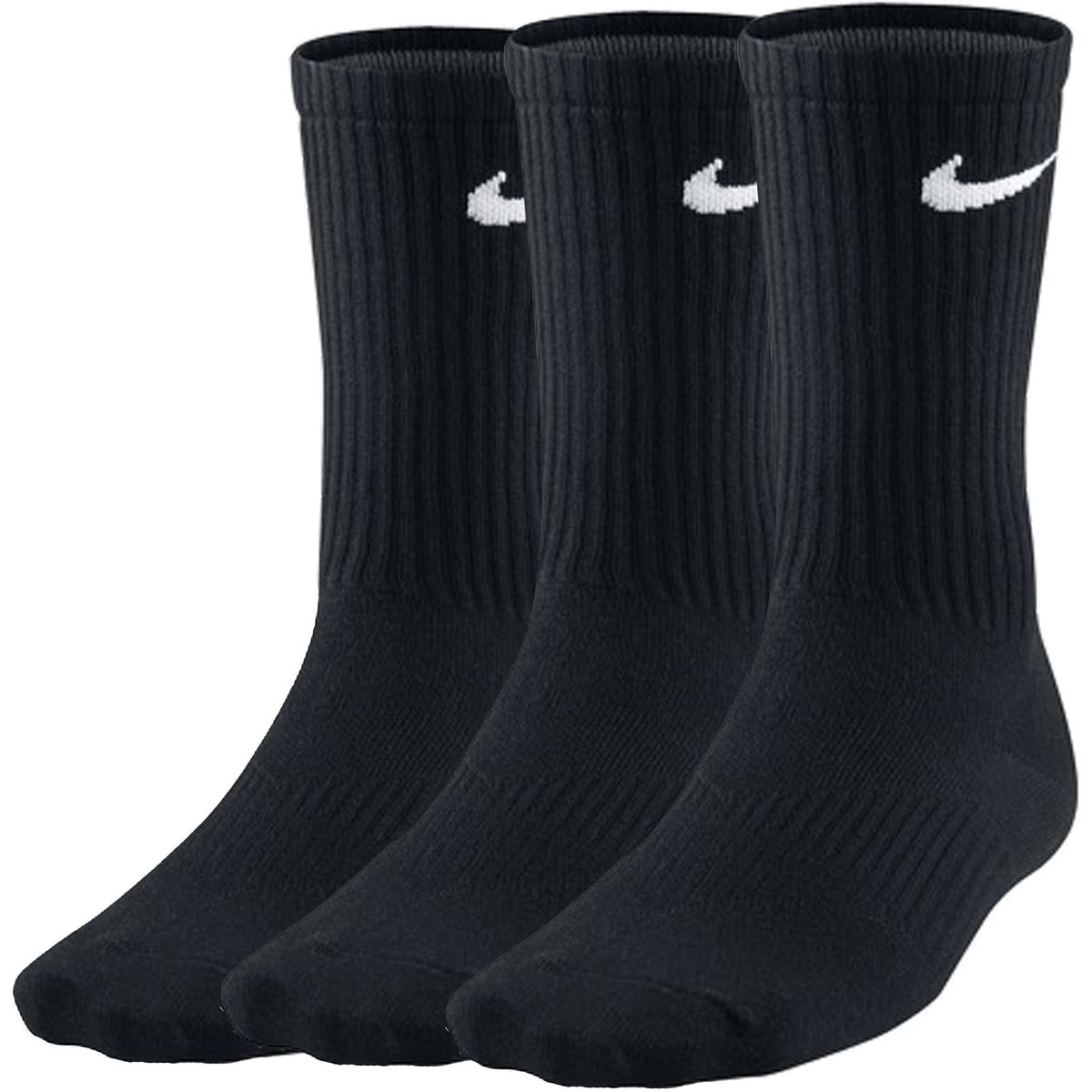 Nike Lightweight Crew Tennis socks 3 Pack Unisex - black, white