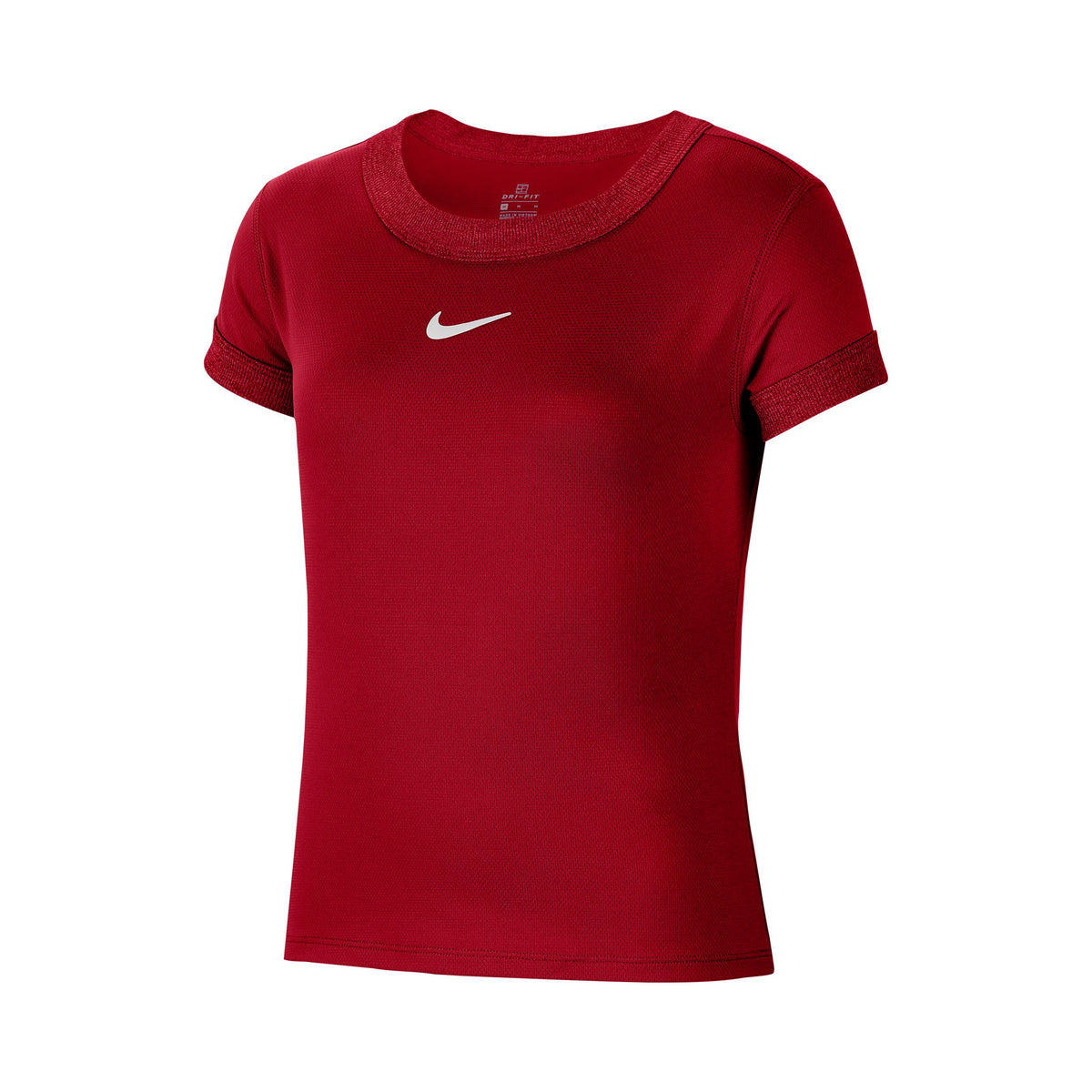 Nike Court Dry  T-Shirt Girls - dark red,