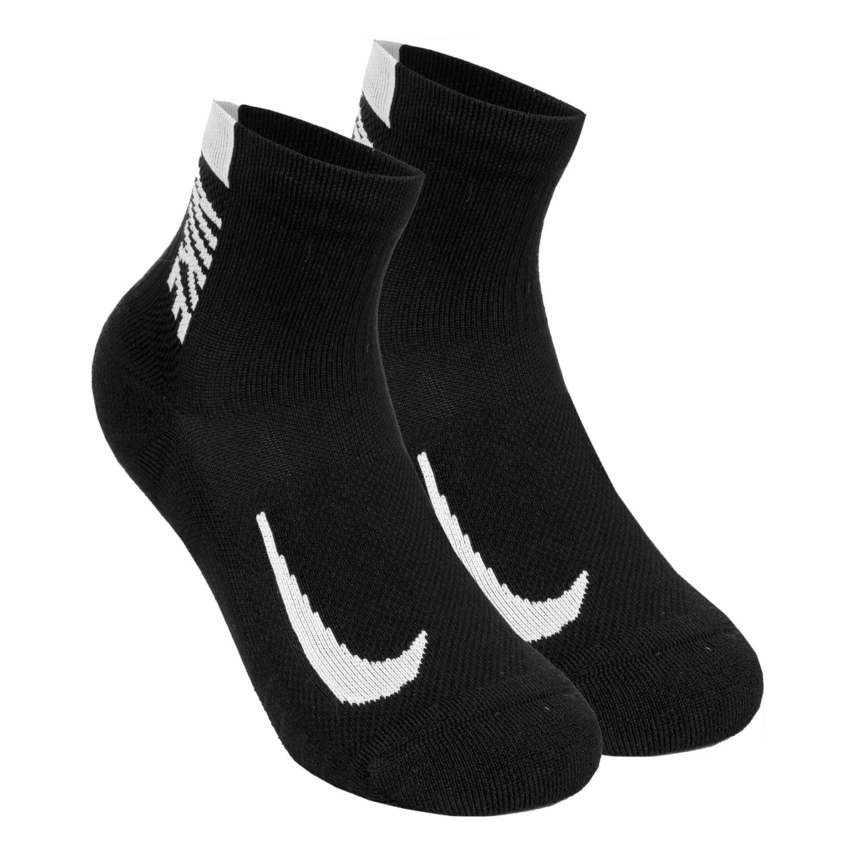 Nike Multiplier Running Socks 2 Pack-Black,White
