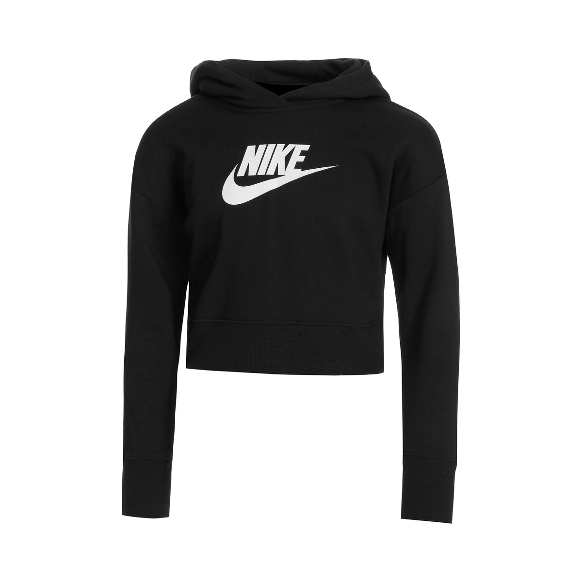 Nike French Terry Club Cropped Hoody Girls - black, white