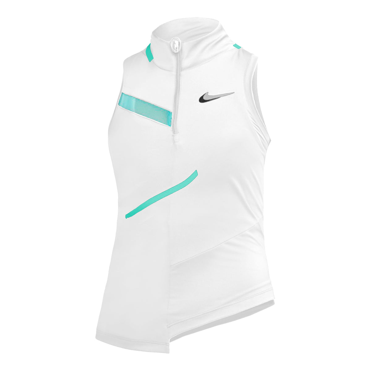 Nike Court Dri-Fit Tank top Women - white, turquoise