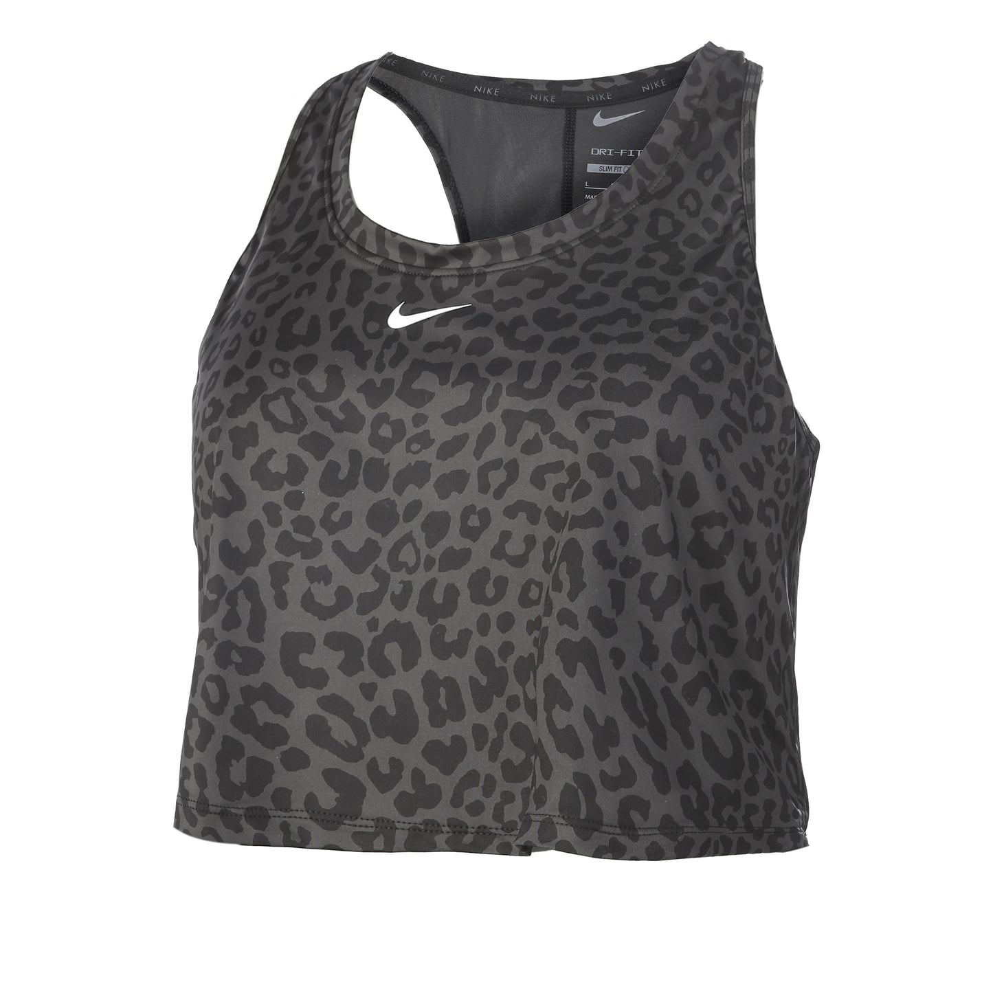 Nike Dri-Fit One Slim Leopard Tank top Women - grey, black