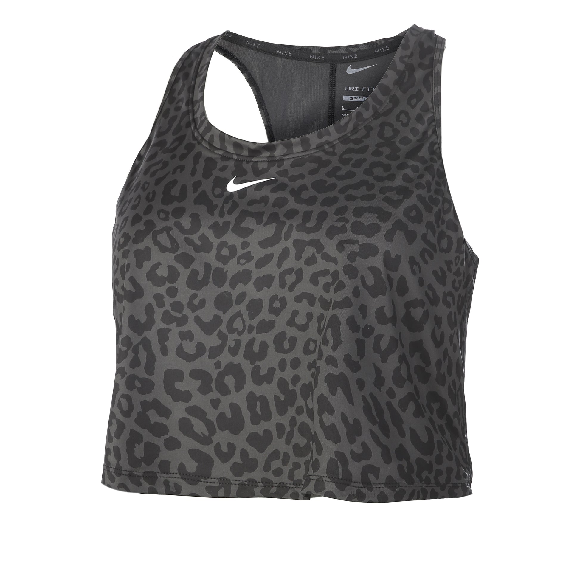 Nike Dri-Fit One Slim Leopard Tank top Women - grey, black