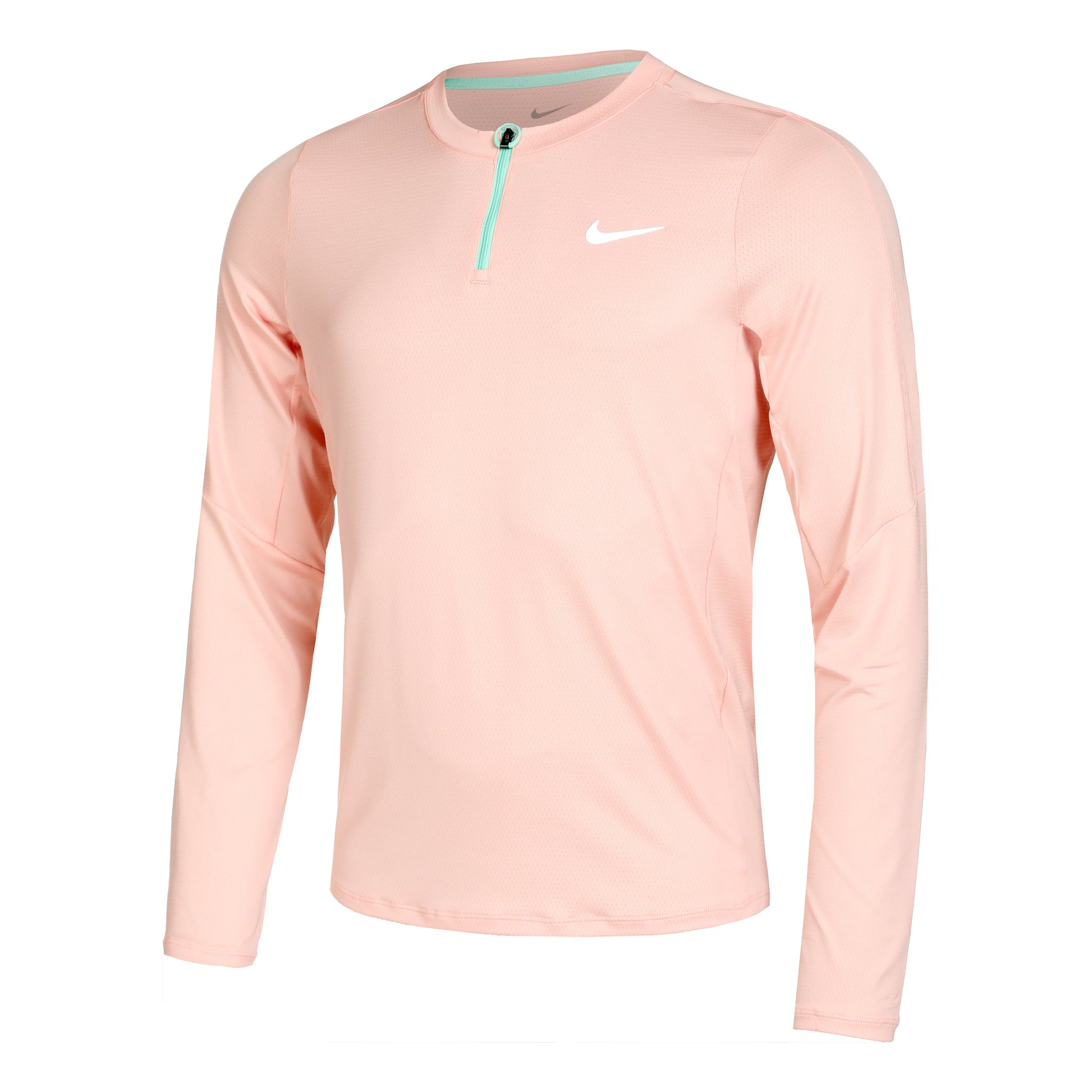 Nike Court Dri-Fit Half-Zip Long sleeve Men - apricot, green