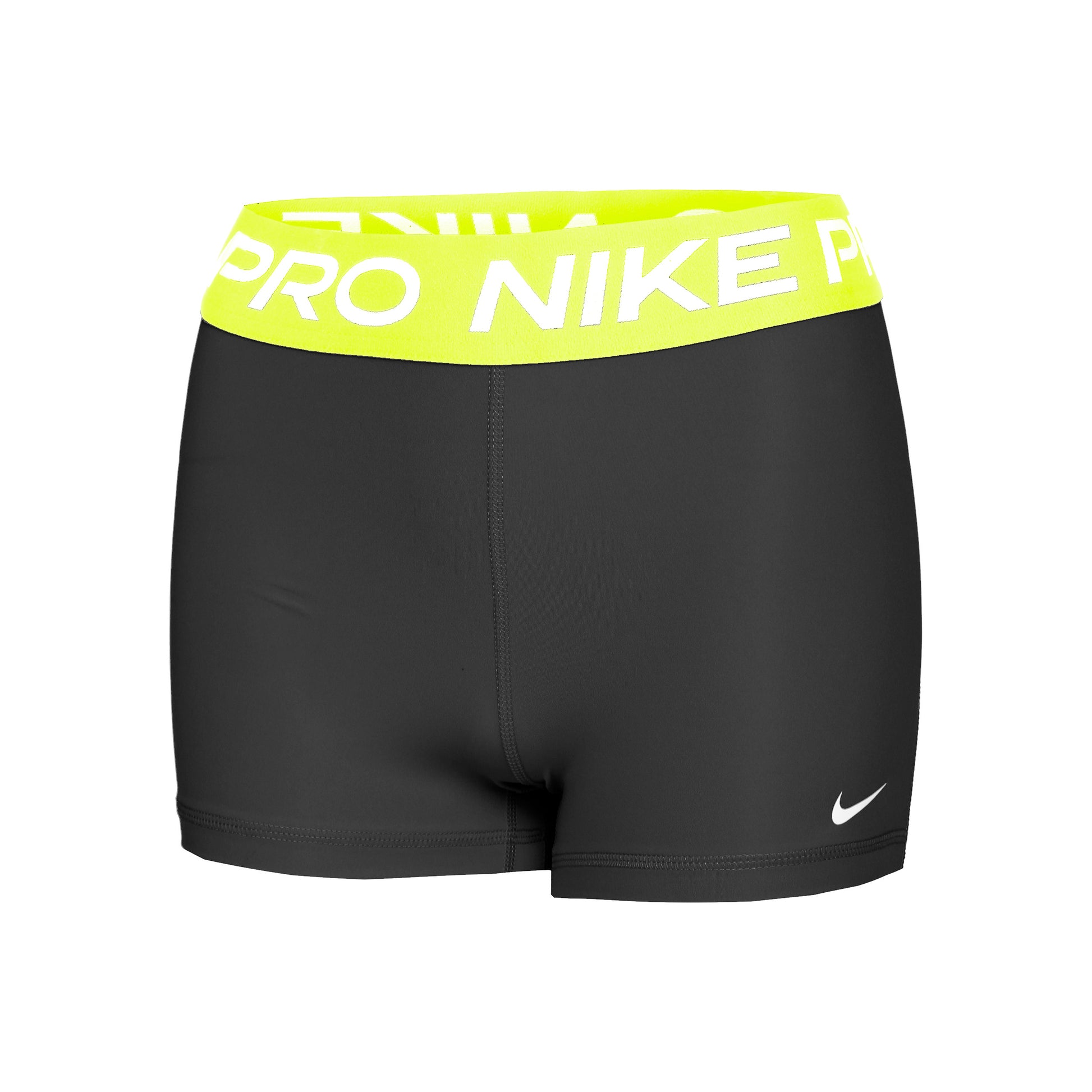 Nike Performance Pro 365 3in Ball shorts Women - black, neon yellow