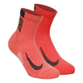 Dri-Fit Multiplier No-Show Socks Running socks 2 Pack Unisex - coral, red