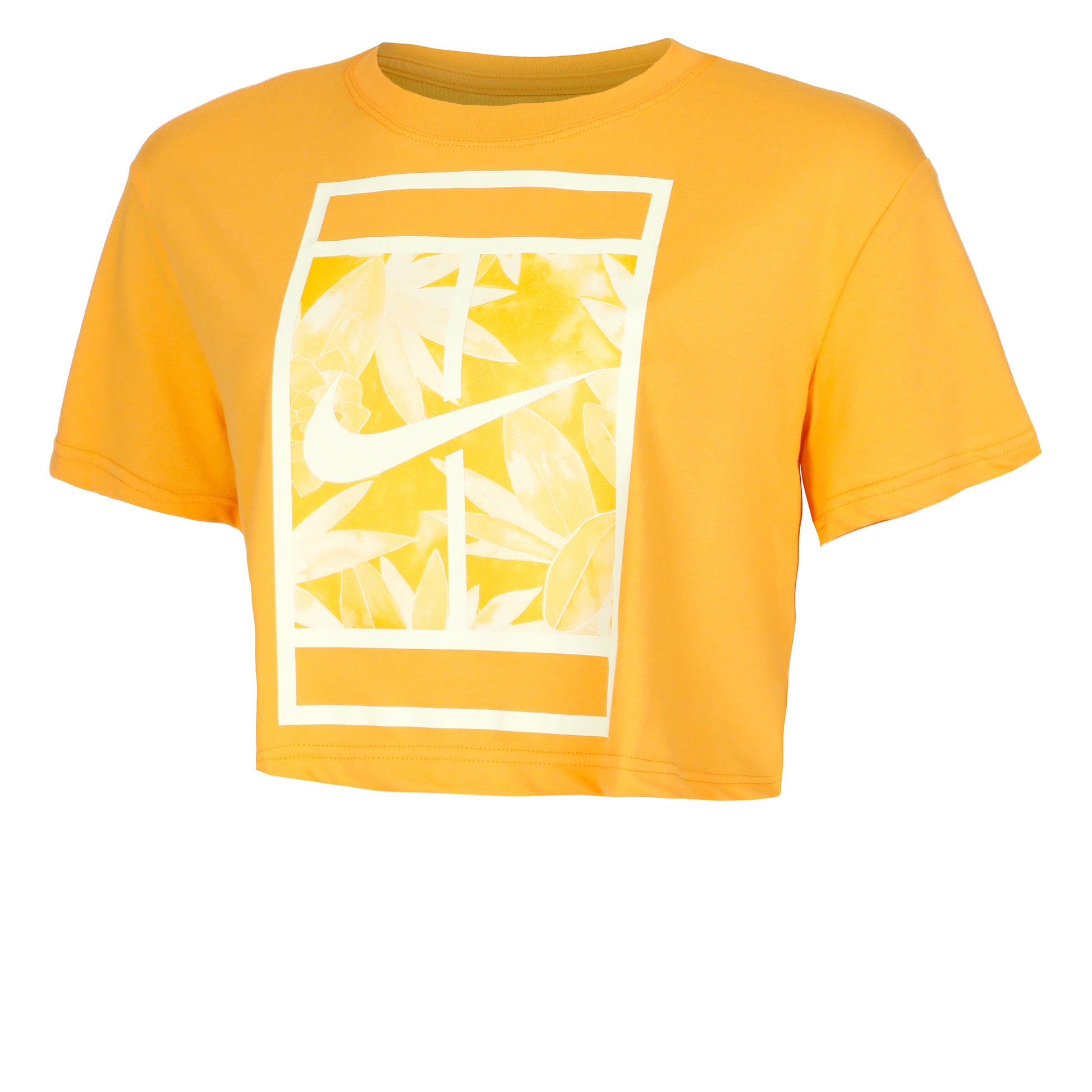Nike Dri-Fit Slam Crop T-Shirt Women - yellow, white