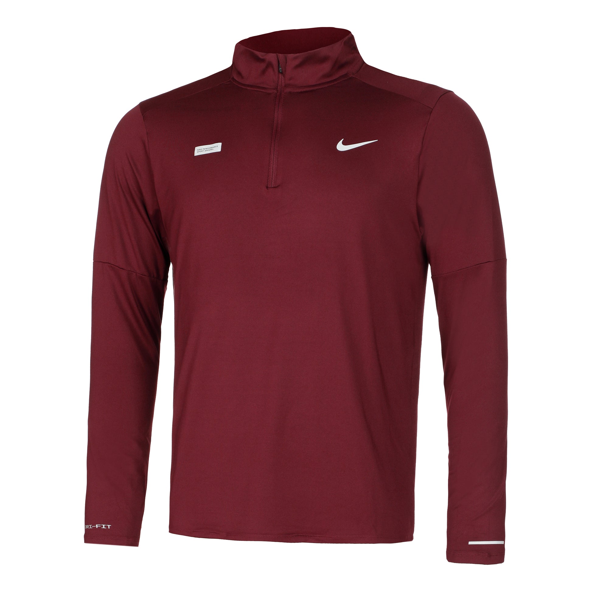 Nike Dri-FIT Element Flash Half-Zip Running shirt Men - red, silver