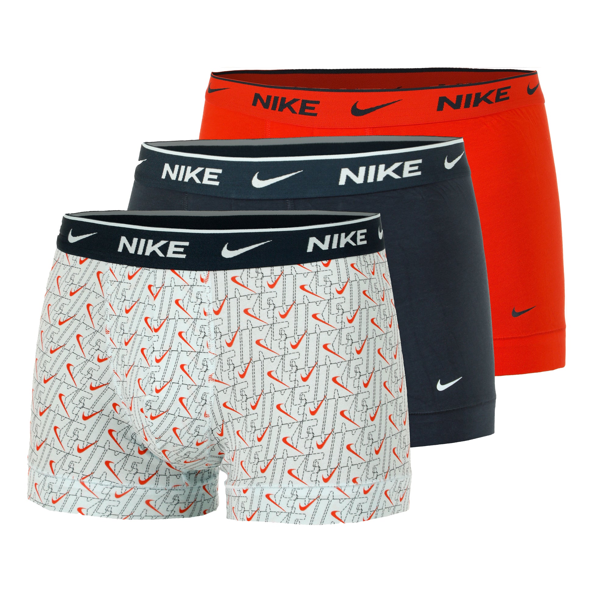 Nike Everyday Stretch Trunk Boxer shorts 3 Pack Men - multicoloured, red