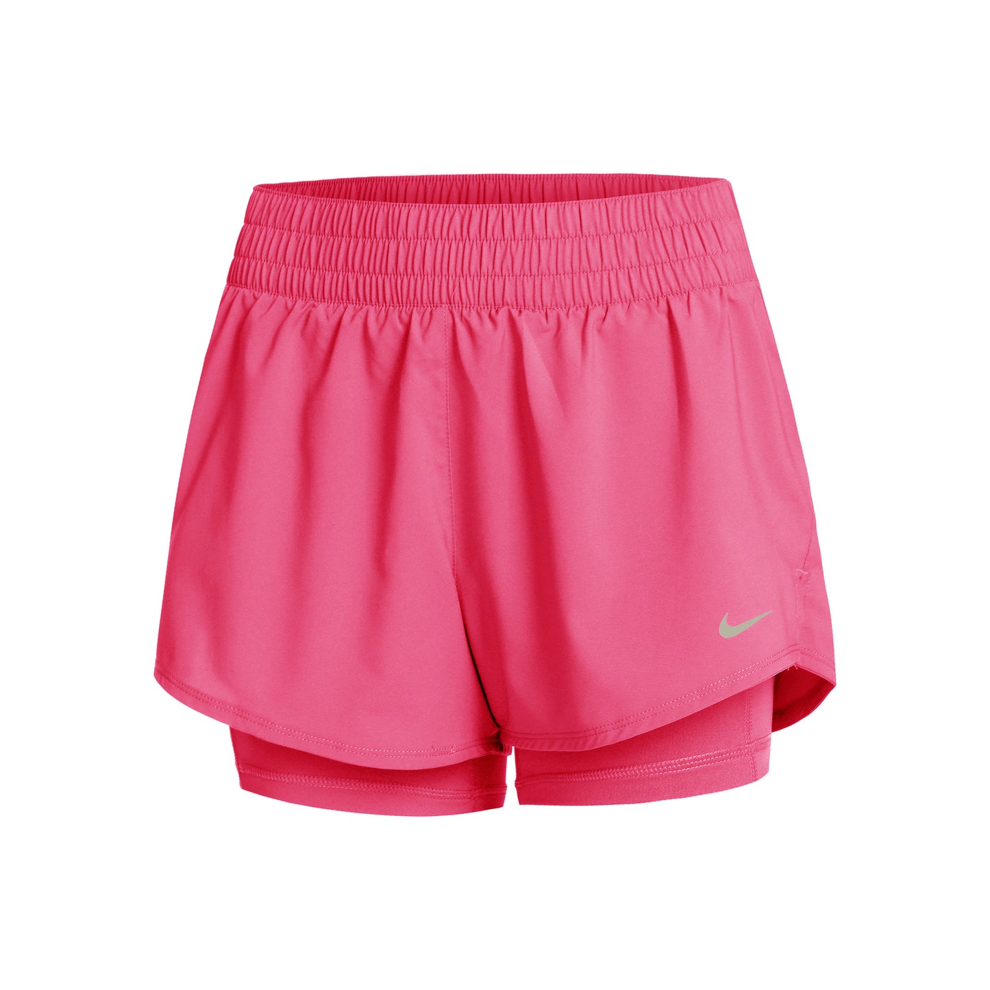 Nike Dri-Fit One Mid Rise 2in1 3in Shorts Women - pink, silver