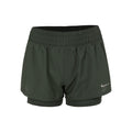 Dri-Fit One Mid Rise 2in1 3in Shorts Women - green, silver