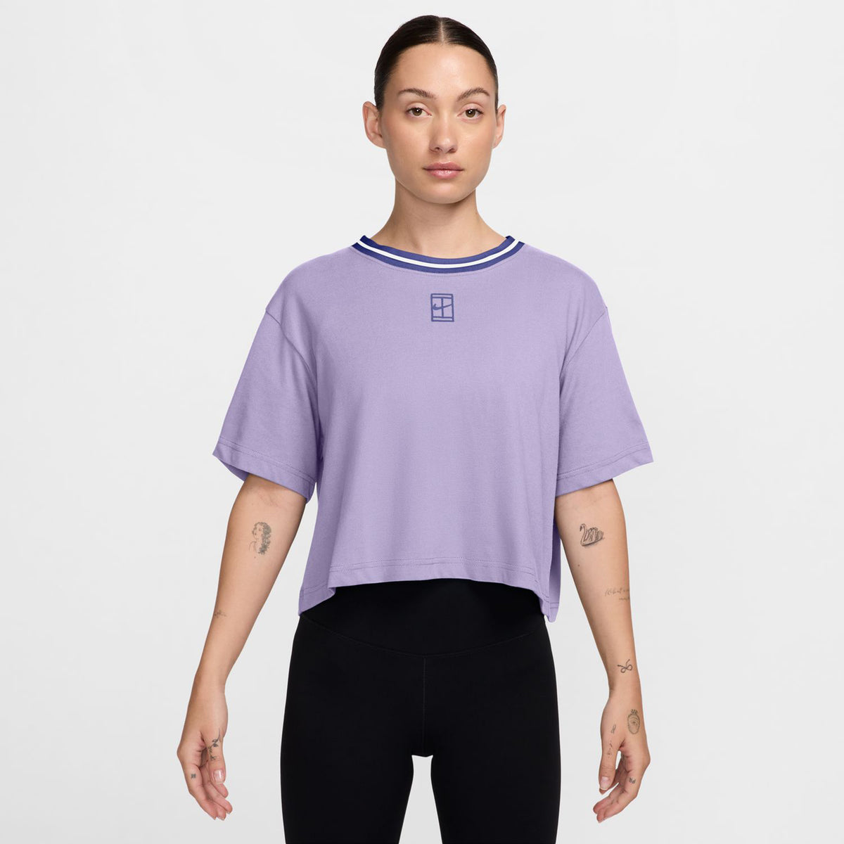 Nike Dri-FIT Heritage Crop T-Shirt Women - violet,