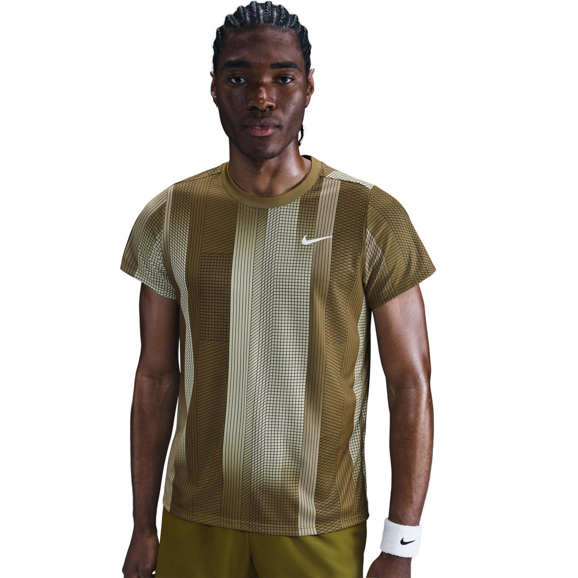 Nike Court Dri-Fit Victory Print T-Shirt Men-Olive