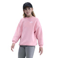 Club Fleece Oversized Crew Sweatshirt Girls-Pink