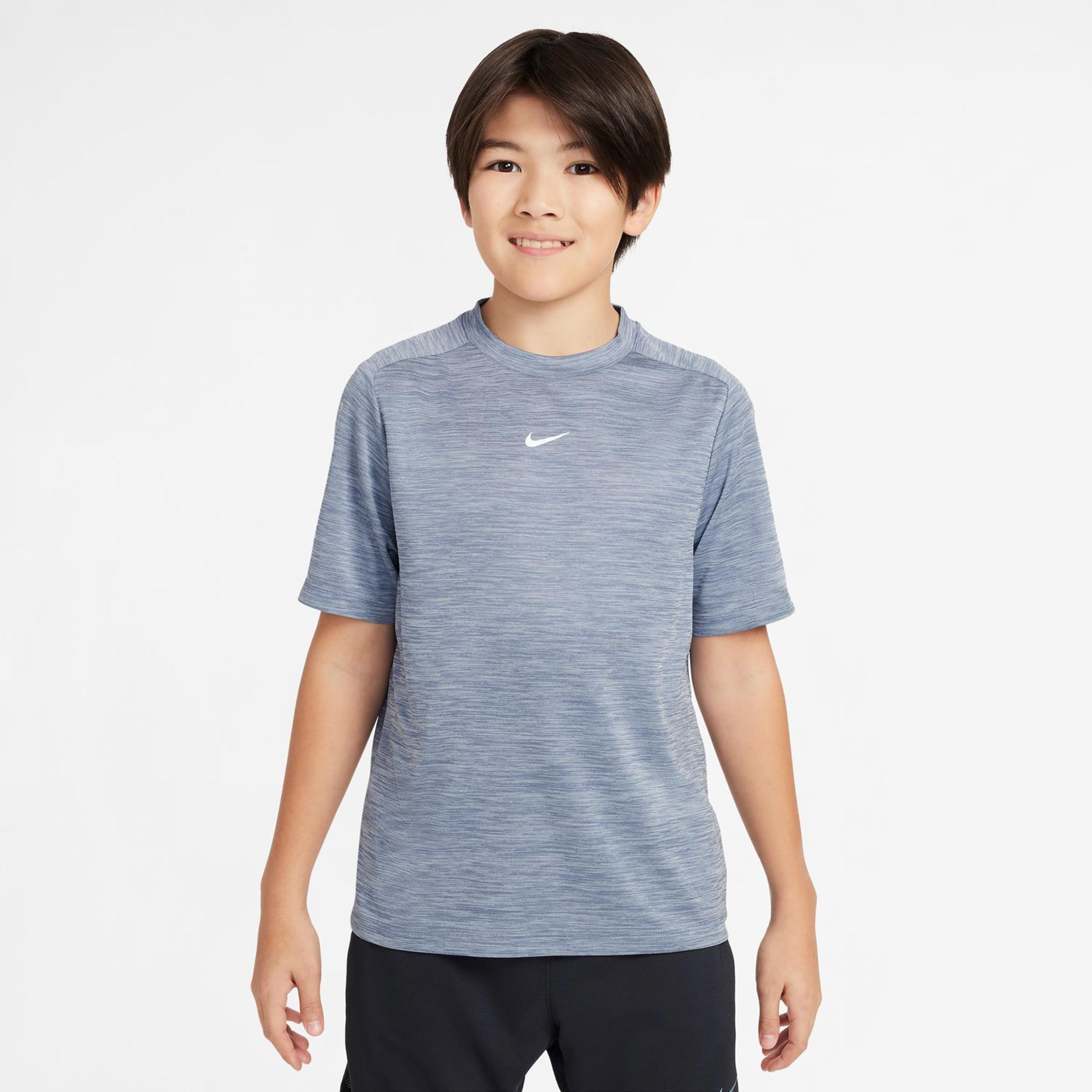 Nike Dri-Fit Multi Heather T-Shirt Kids-Blue Grey