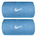 Swoosh Classic Doublewide Wristband Unisex - blue, white