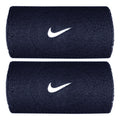 Swoosh Classic Doublewide Wristband Unisex - dark blue, white