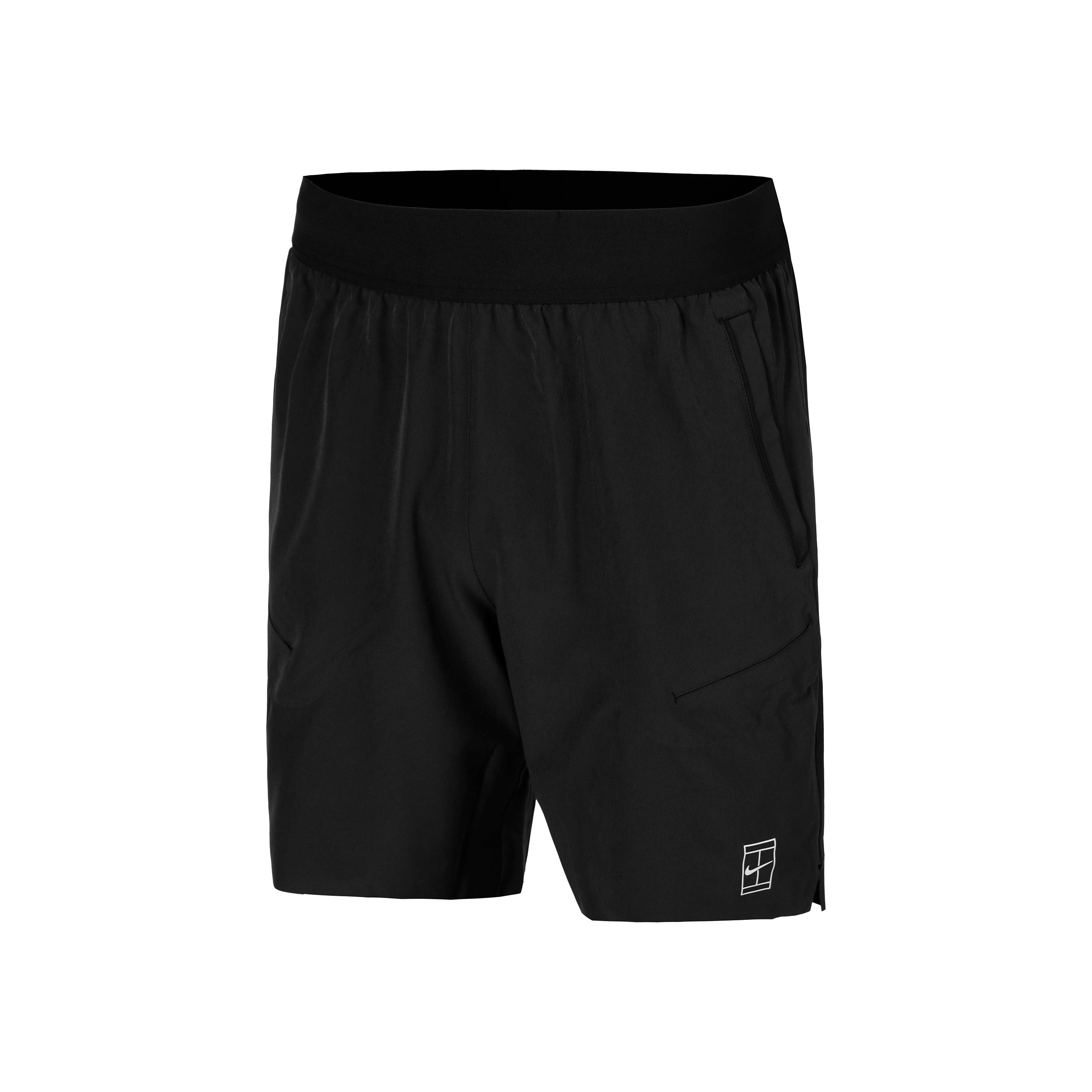 Court Dri-Fit Advantage 8in Shorts Men-Black,White | Tennis-Point