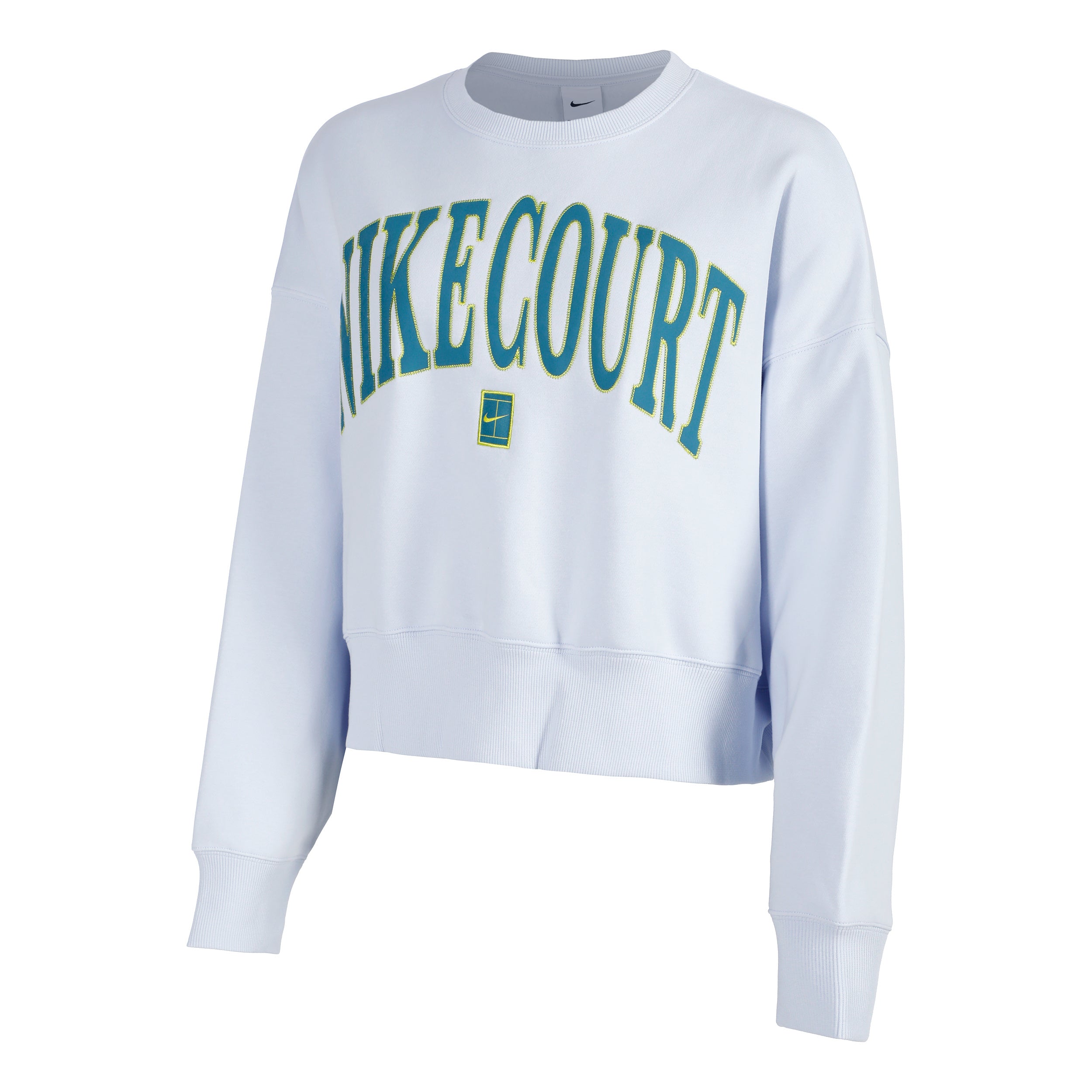 Nike Court Heritage Phoenix Fleece Oversized Crew High Rise Sweatshirt Women - lightgrey,