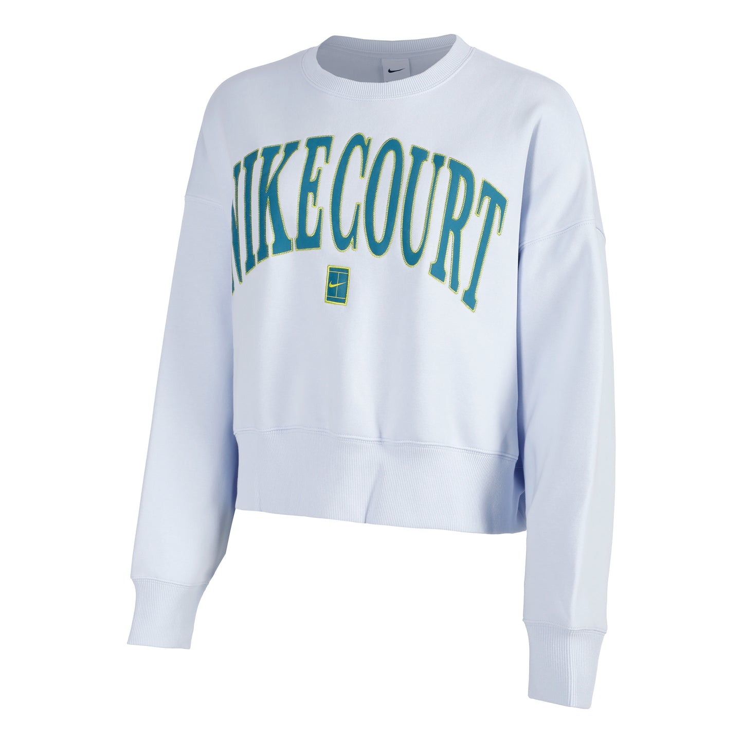 Nike Court Heritage Phoenix Fleece Oversized Crew High Rise Sweatshirt Women - lightgrey,