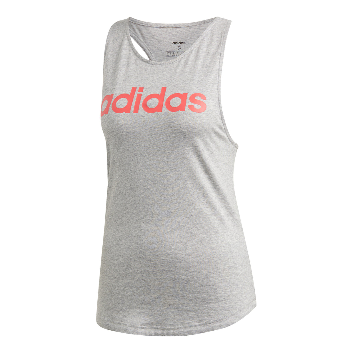 adidas Linear Loos Tank top Women - lightgrey, coral