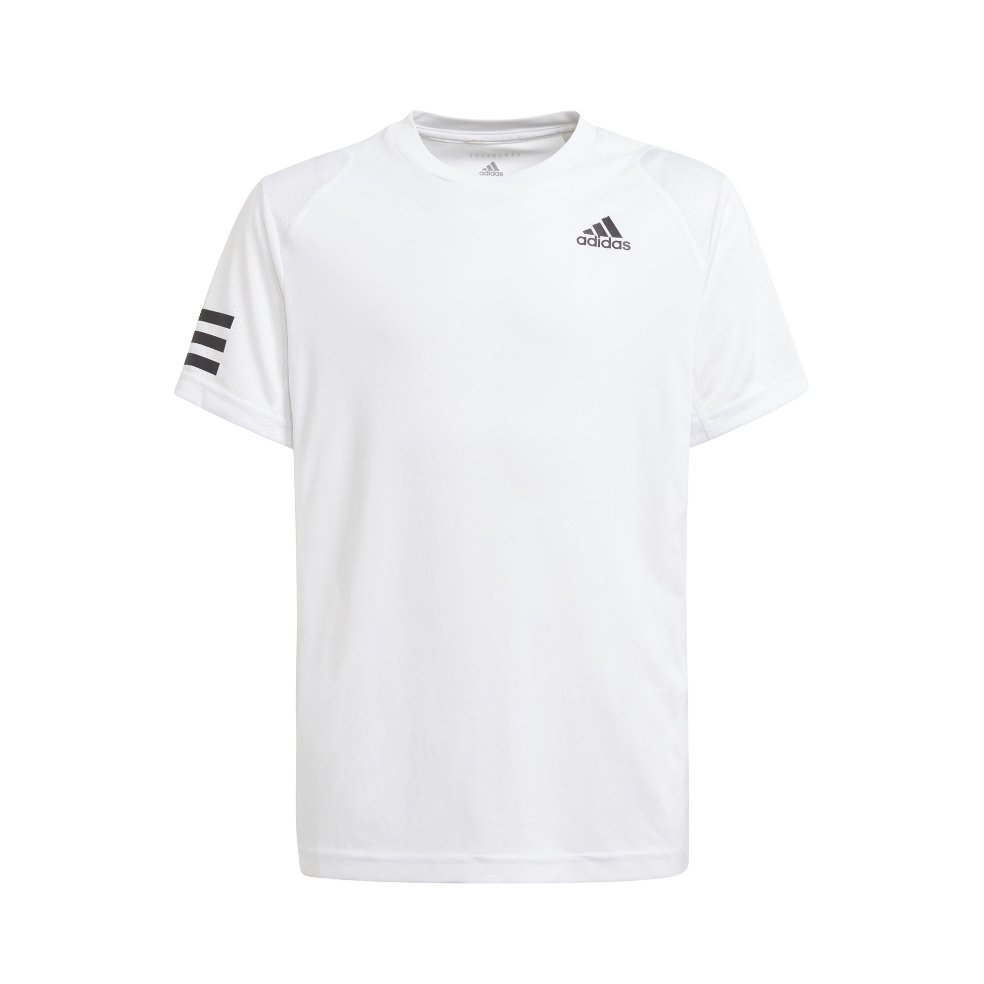 adidas Club 3 Stripes T-Shirt Boys - white, black