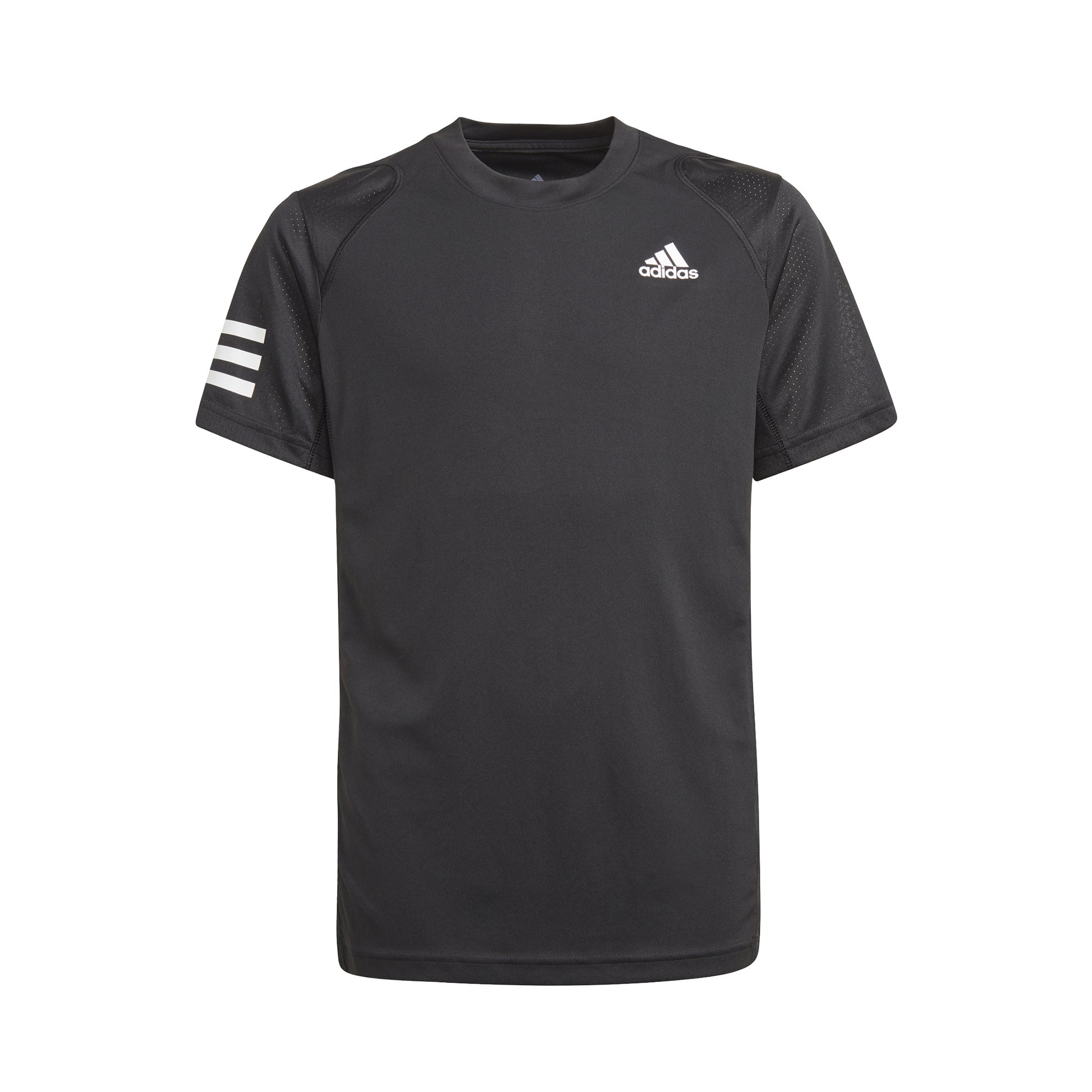 adidas Club 3 Stripes T-Shirt Boys - black, white