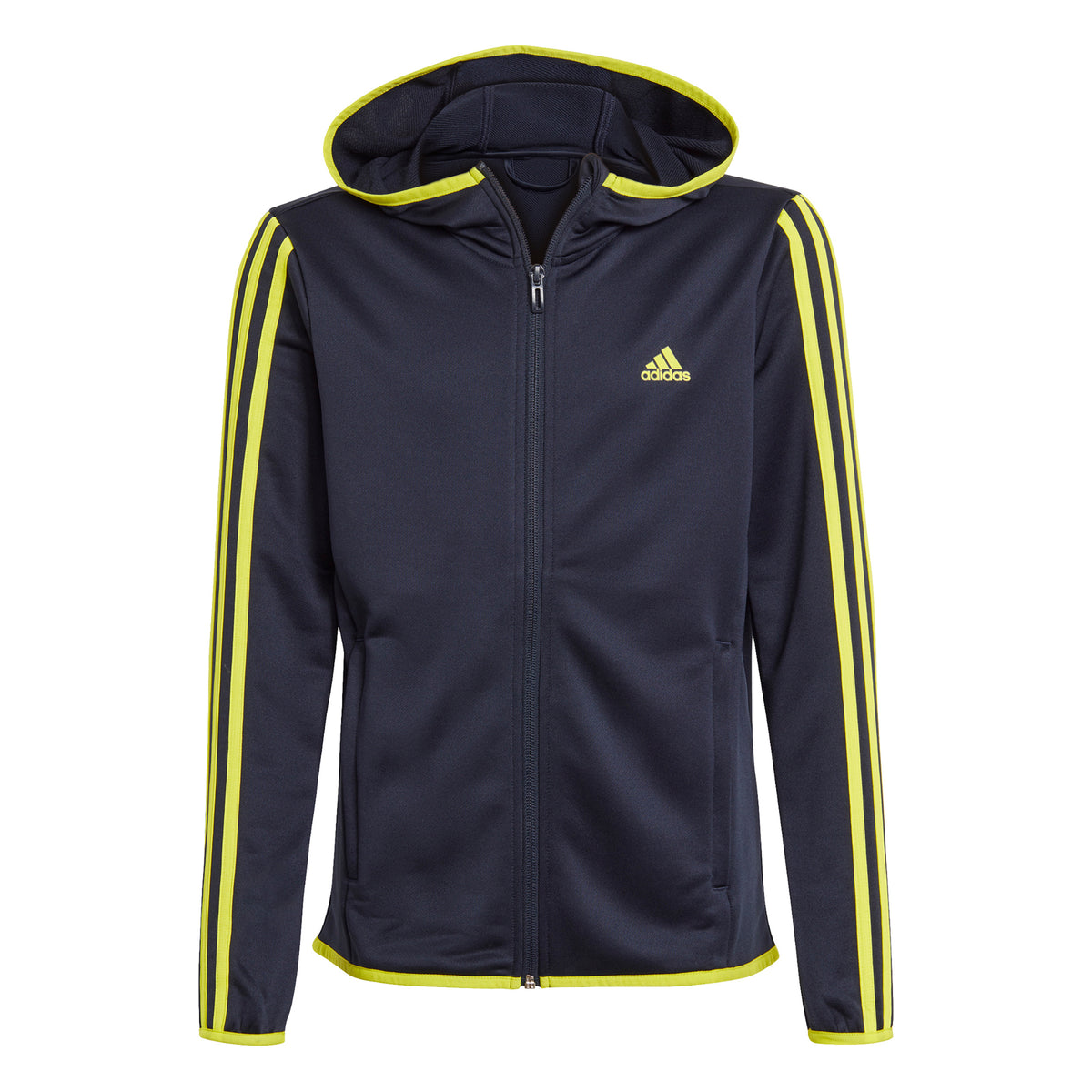 adidas 3Stripes Zip Hoodie Boys - blue, yellow