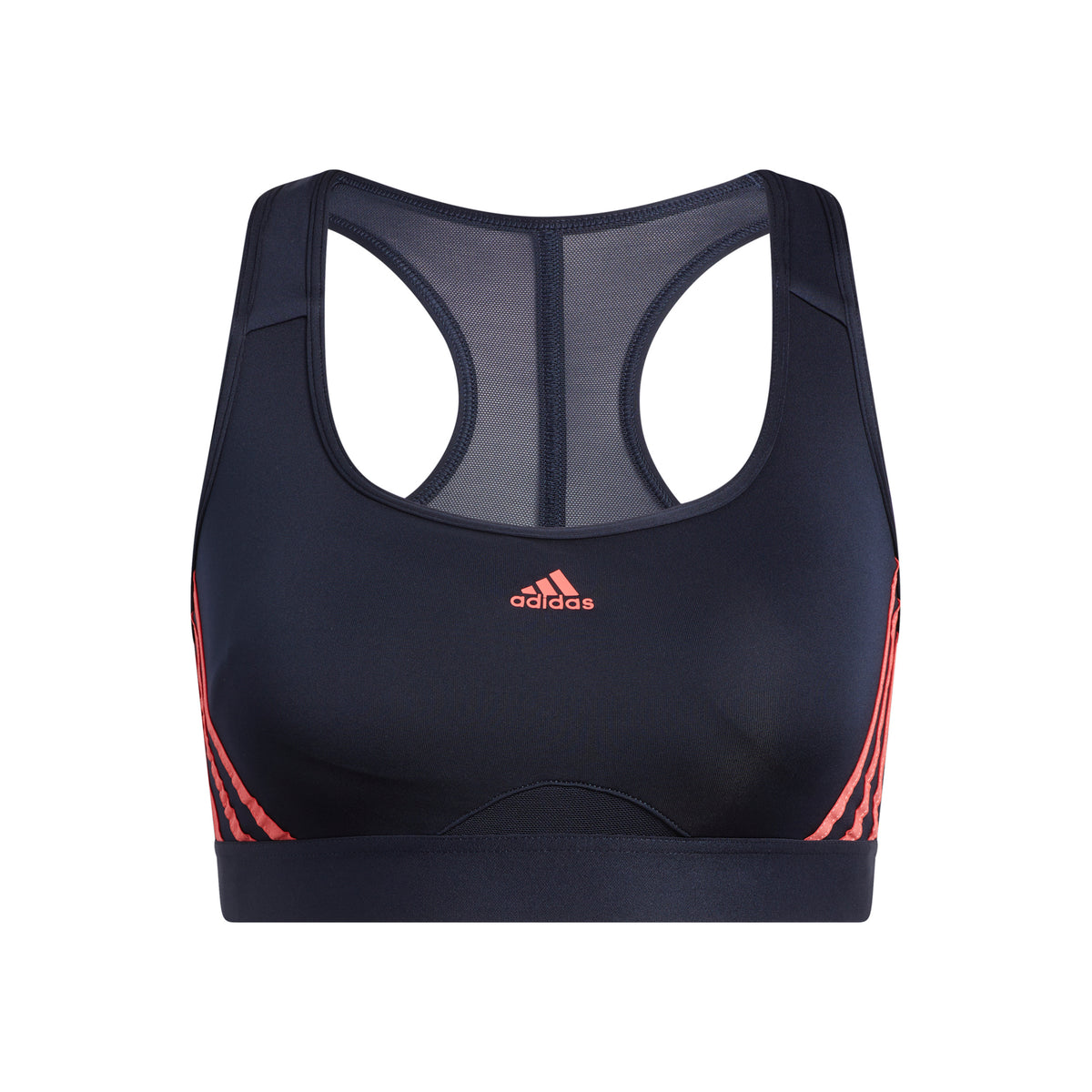adidas 3Stripes Mid Stripes Brushed Sports bras Women - dark blue, pink