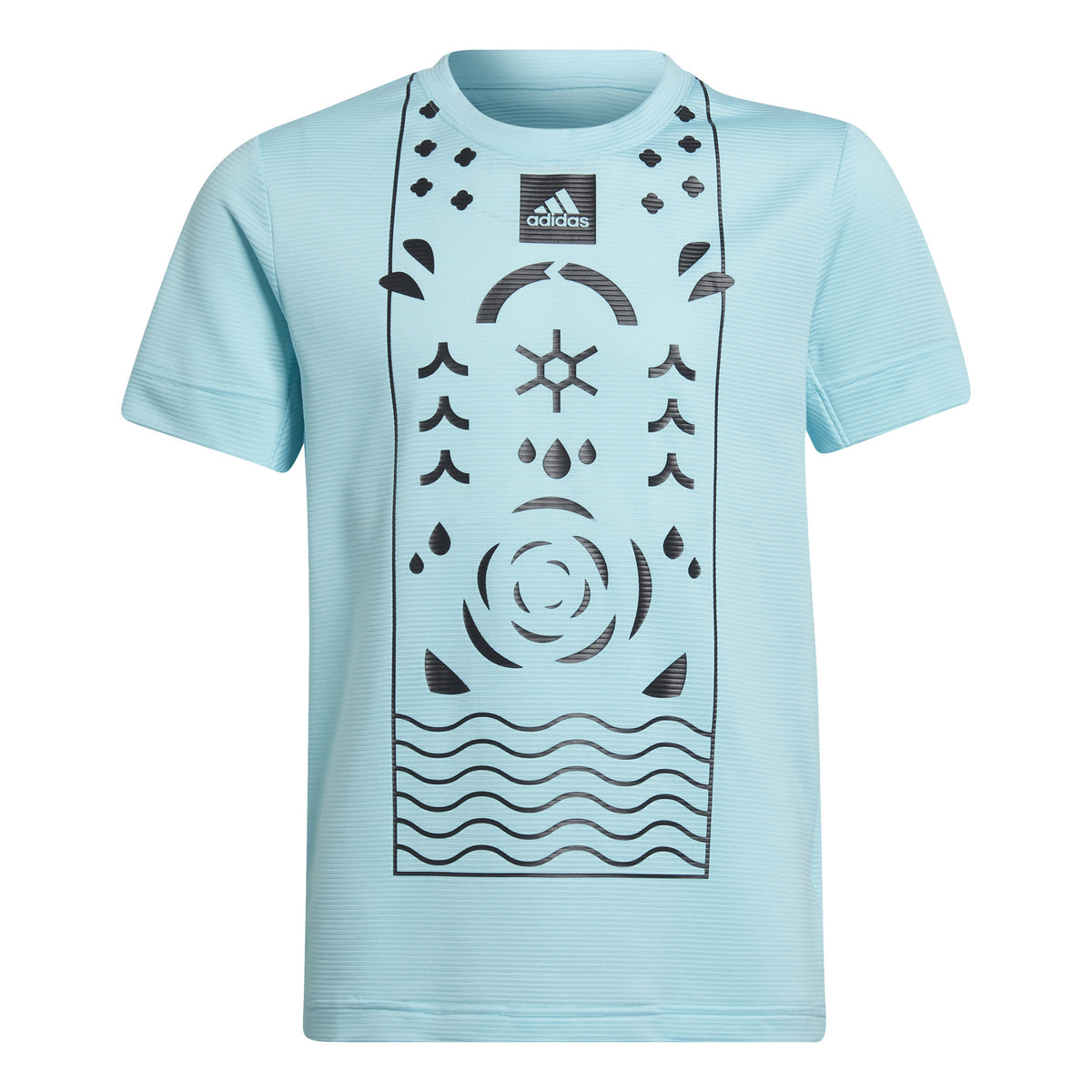adidas Q2 T-Shirt Boys - light blue, black