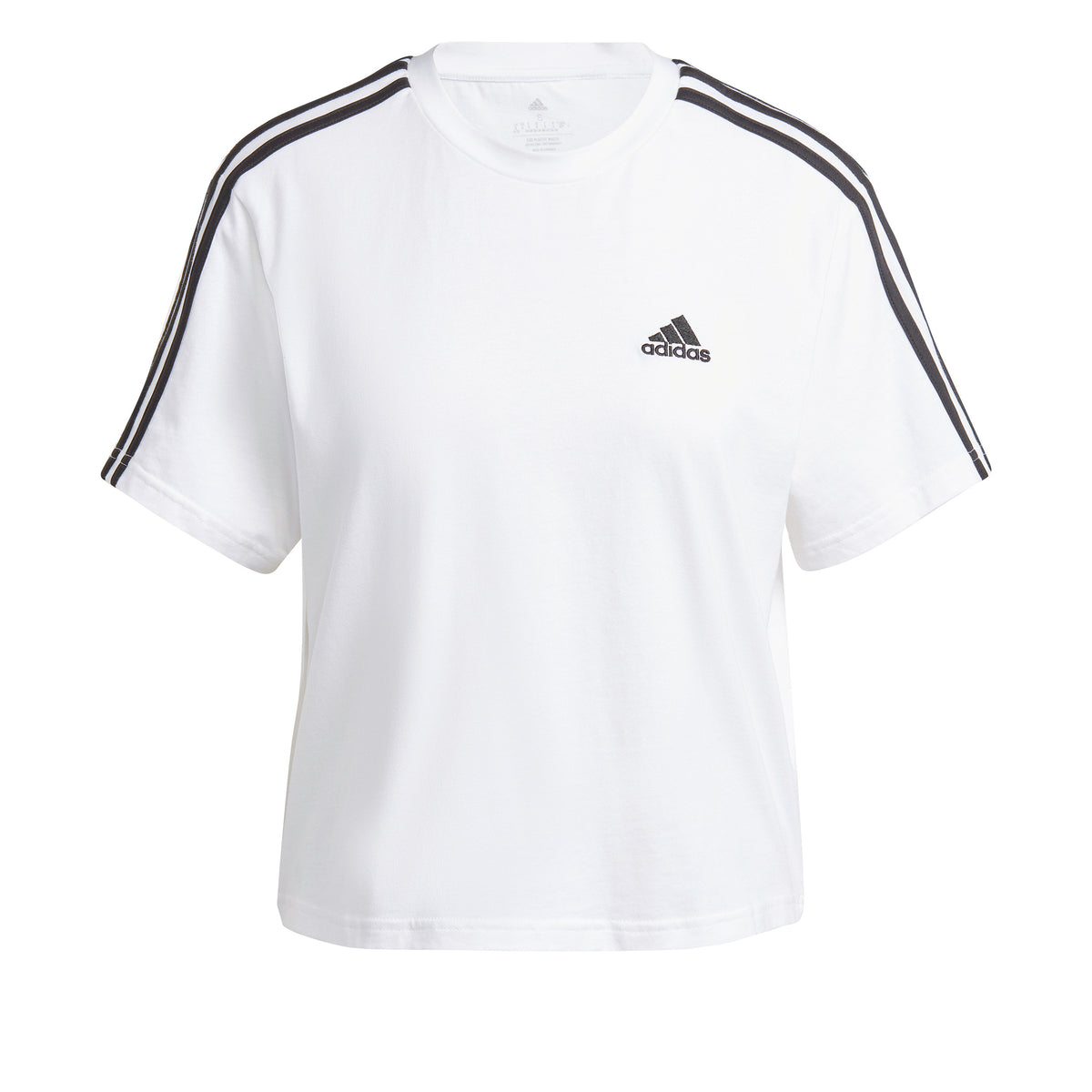 adidas 3Stripes Crop T-Shirt Women - white, black