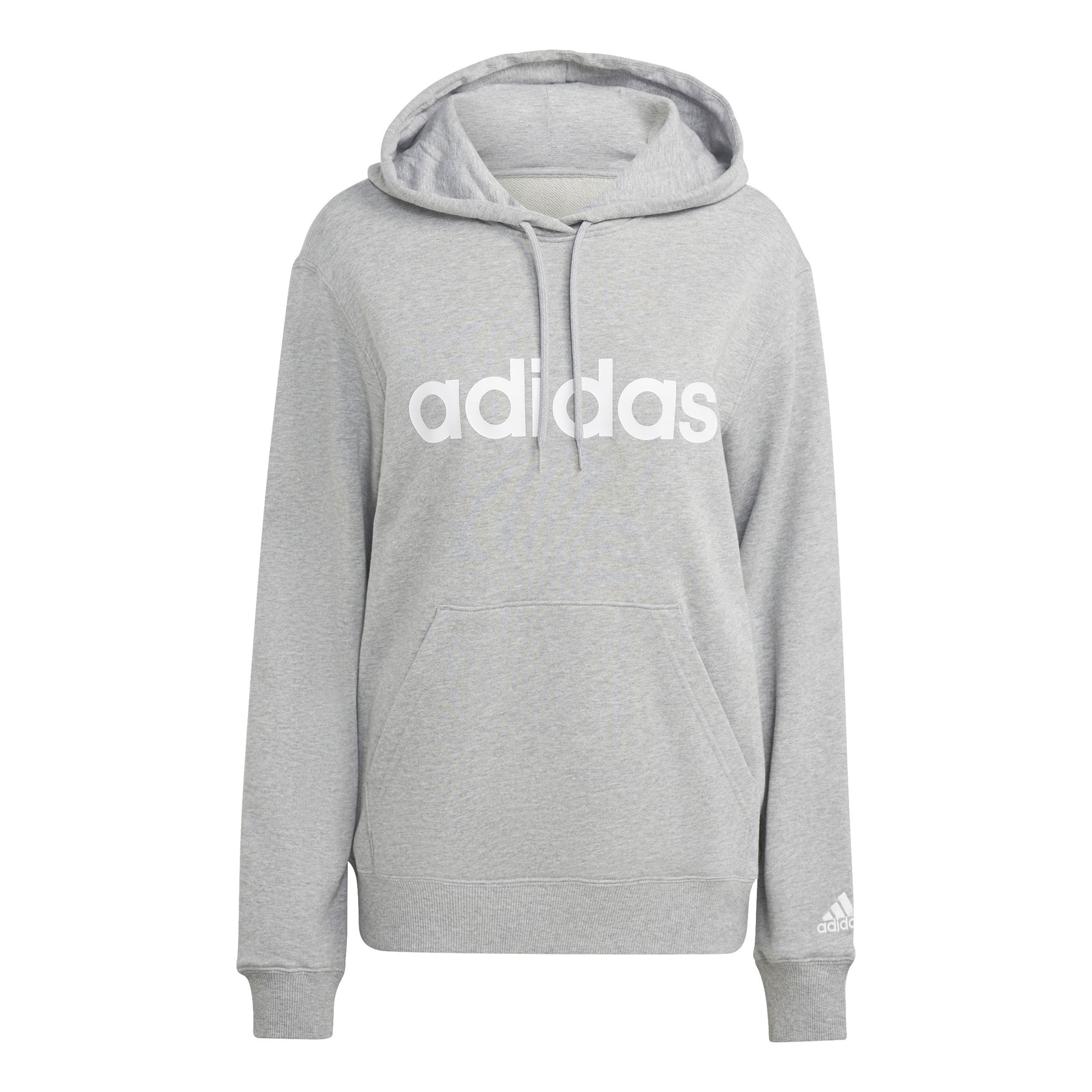 adidas Linear French Terry Hoody Women - lightgrey, white