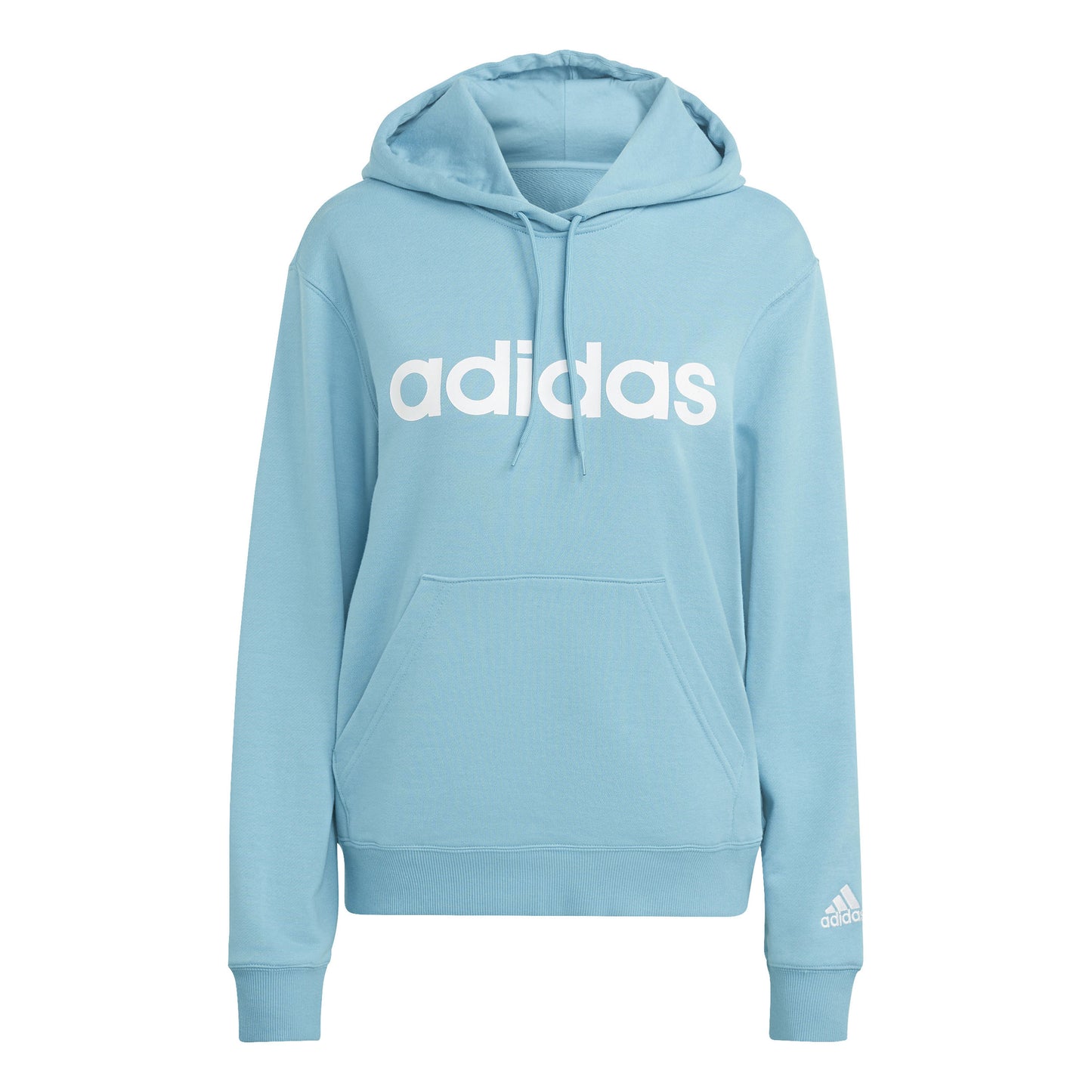 adidas Linear French Terry Hoody Women - turquoise, white