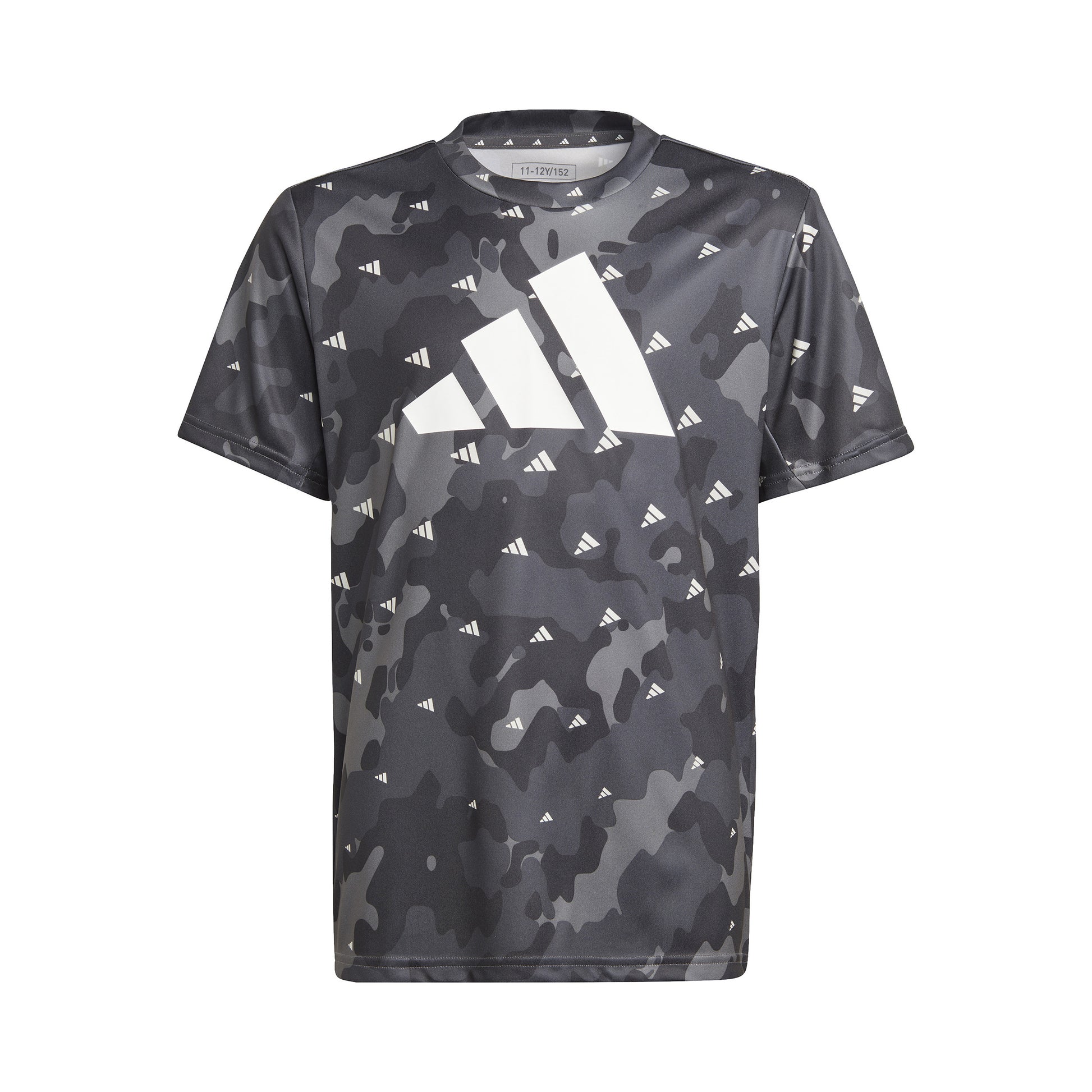 adidas Seasonal Aeroready All Over Print T-Shirt Boys - dark grey, white