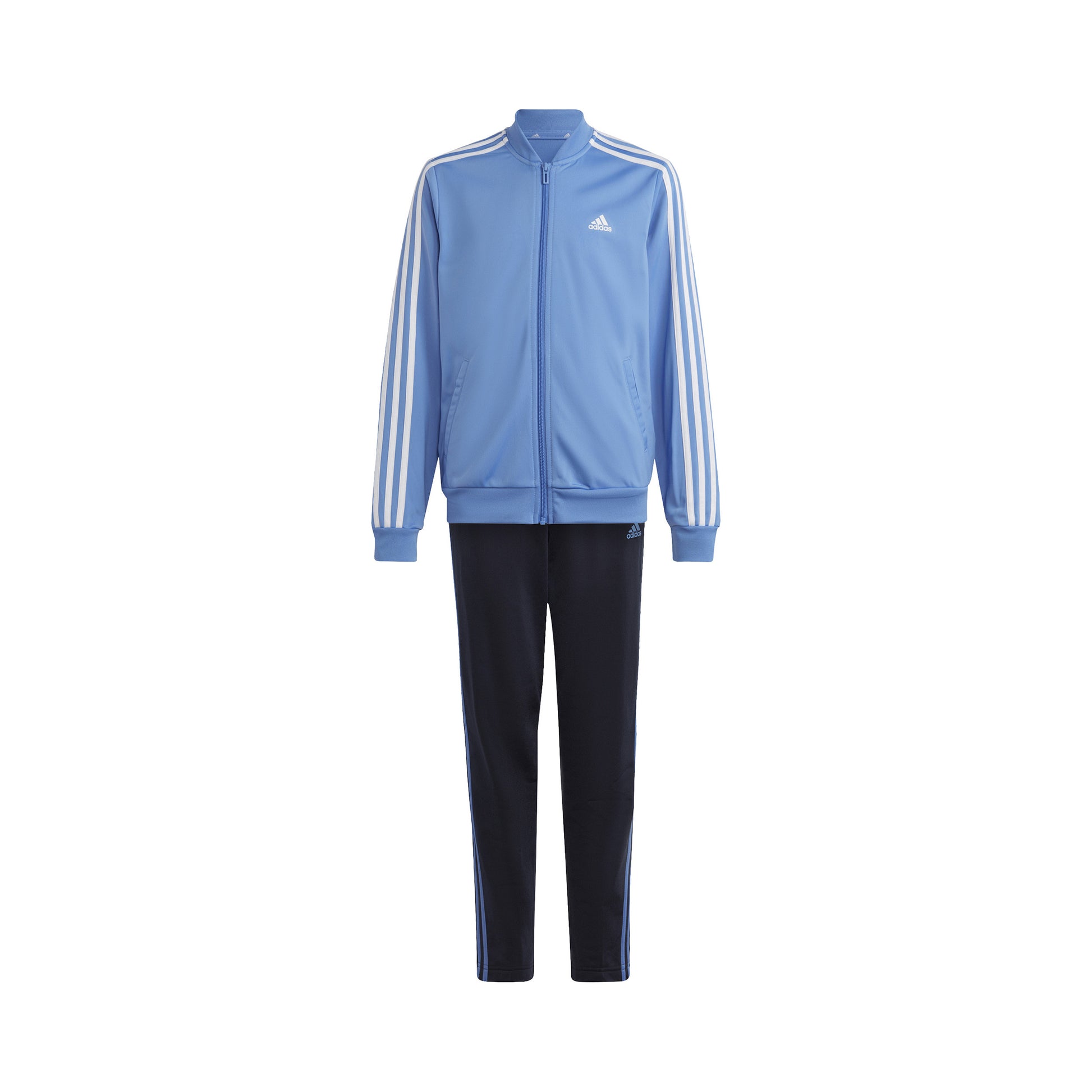 adidas 3Stripes Tracksuit Girls - light blue, dark blue