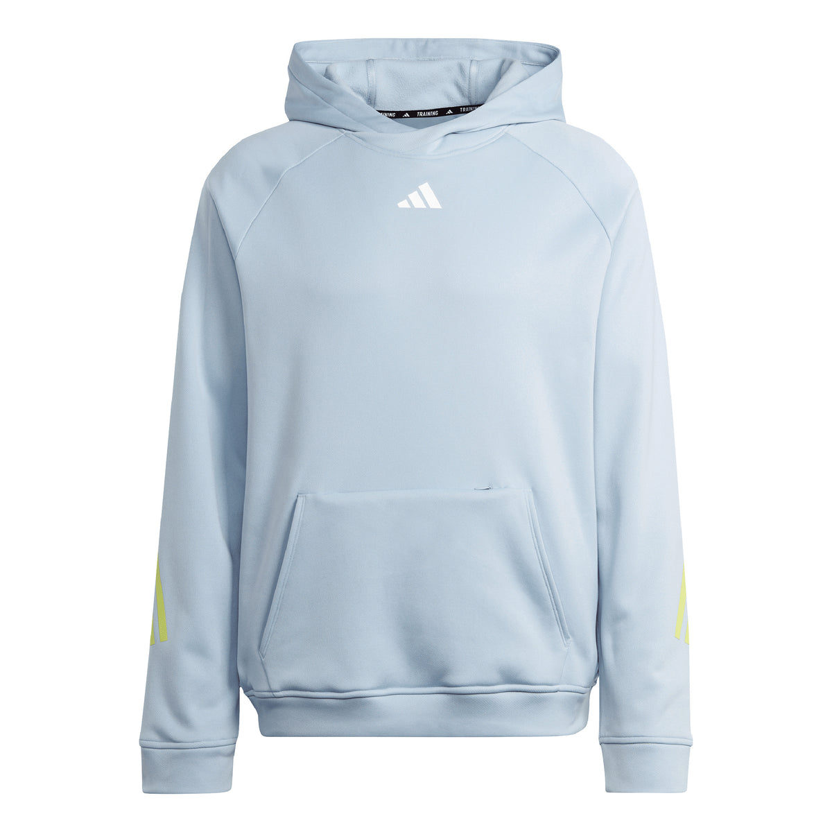 adidas Training Icons 3 Stripes Zip Hoodie Men - light blue, lime