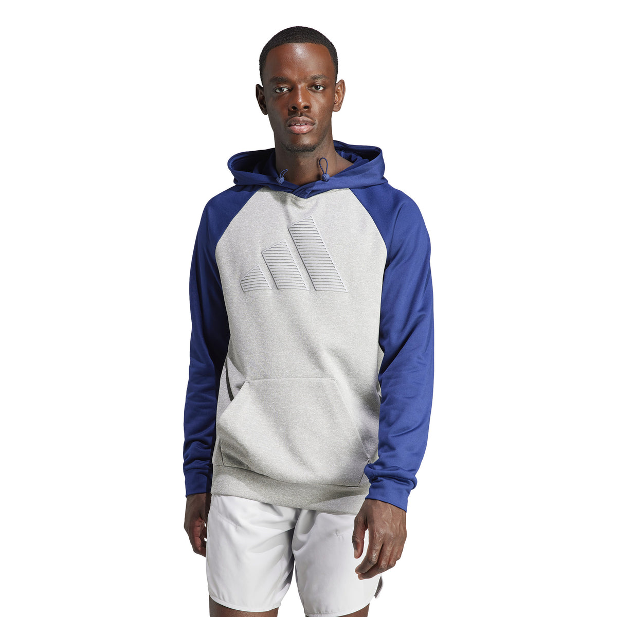 adidas GG Big Logo Hoody Men - grey, dark blue