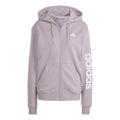 Linear French terry Full Zip Zip Hoodie Women - lilac, white
