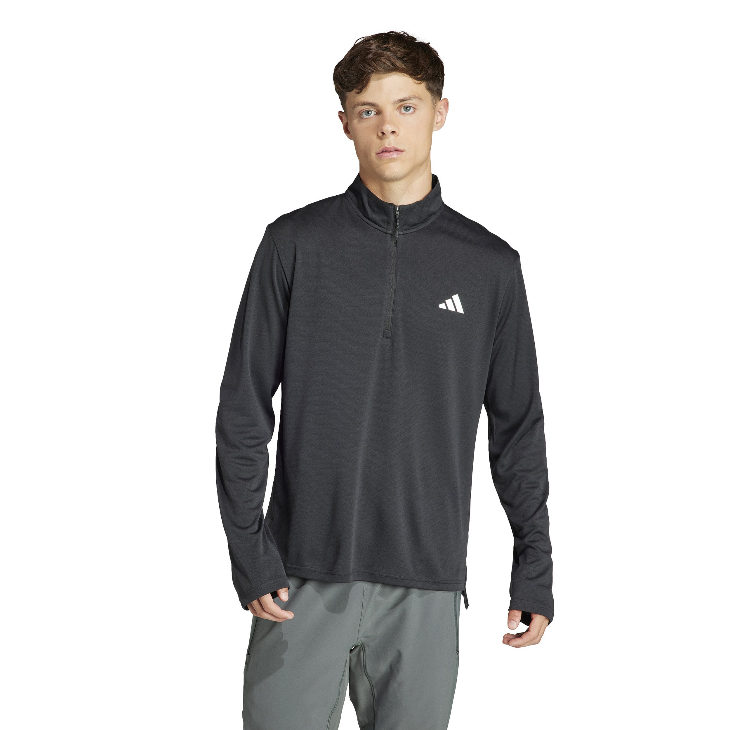 Essentials 1/4 Zip Long Sleeve Men-Black | Tennis-Point