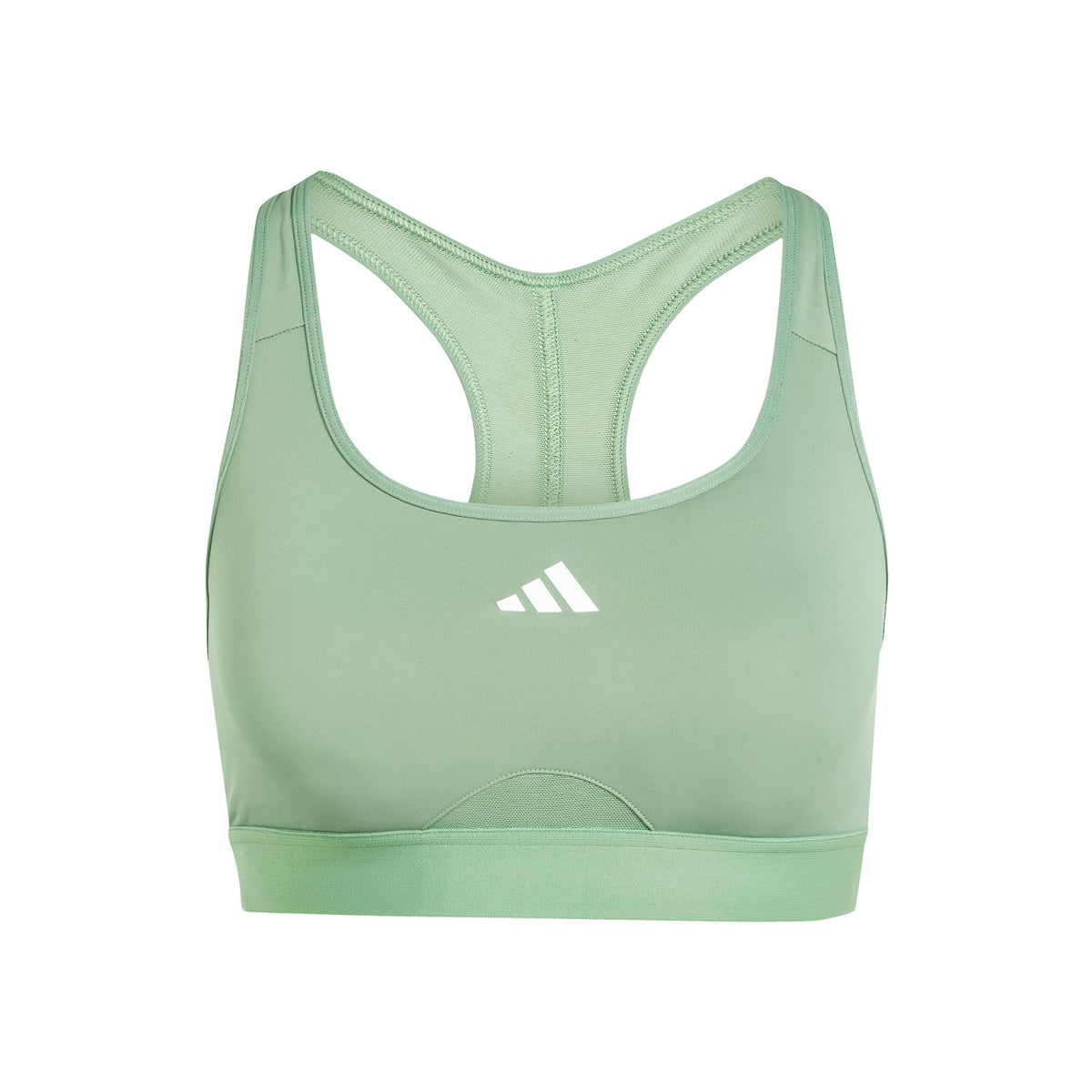 adidas Power Racer Medium 3Stripes Sports bras Women - green